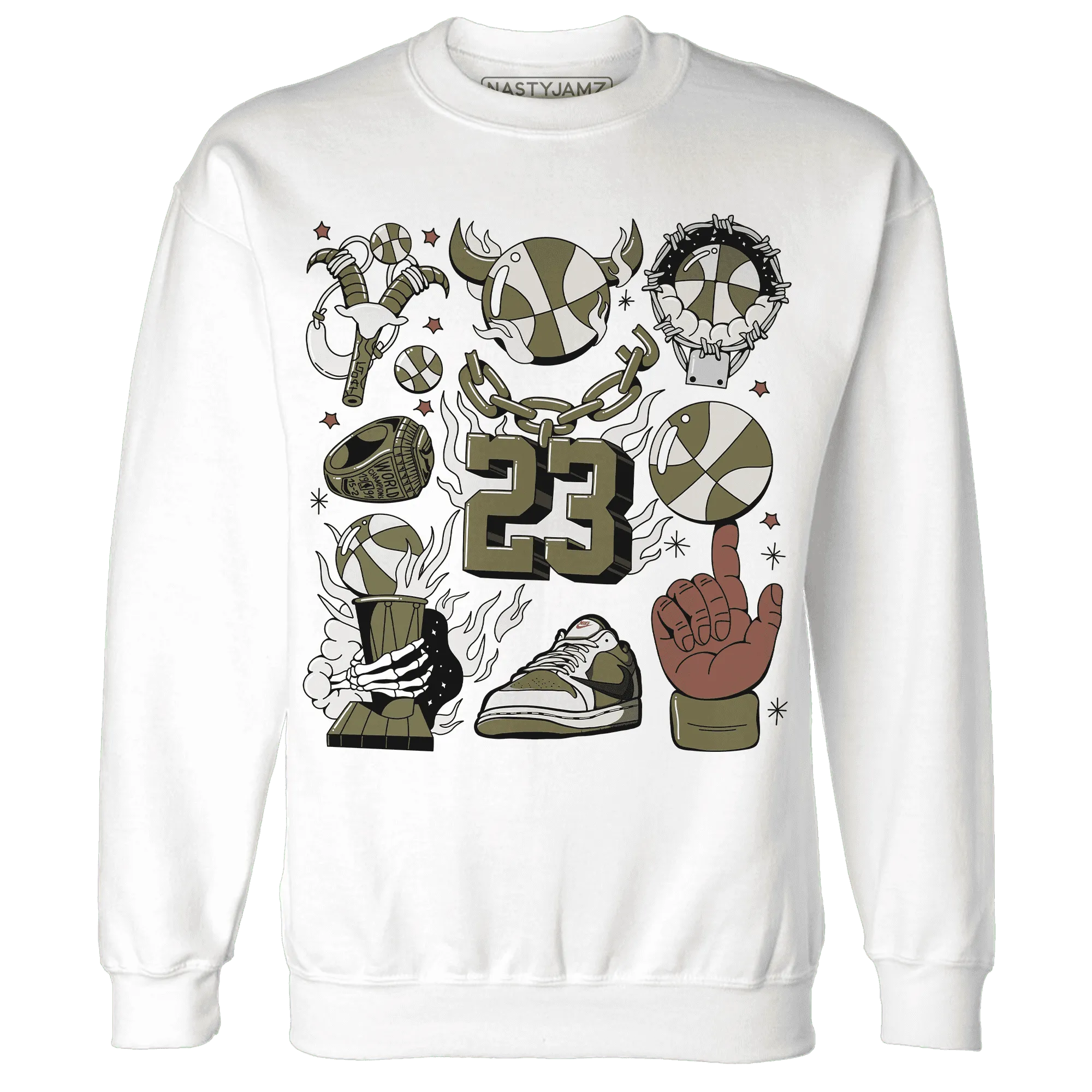 Medium-Olive-1s-NastyJamz-Sweatshirt-Match-Neclaces-Number-23