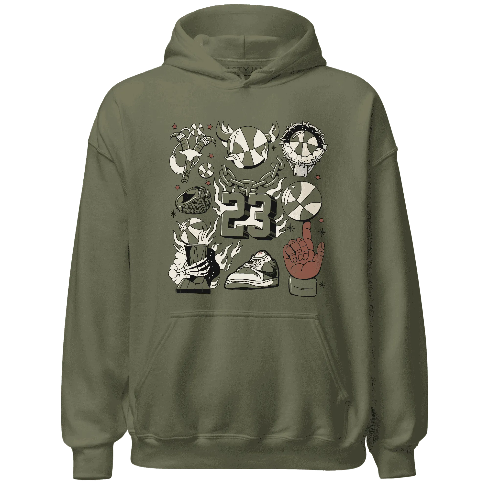 Medium-Olive-1s-NastyJamz-Hoodie-Match-Neclaces-Number-23
