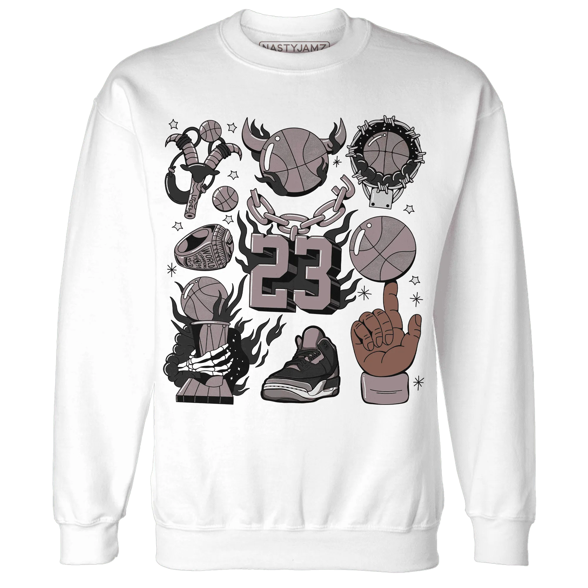 Black-Violet-Ore-3s-NastyJamz-Sweatshirt-Match-Neclaces-Number-23
