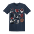 White-Navy-6s-T-Shirt-Match-Neclaces-Number-23