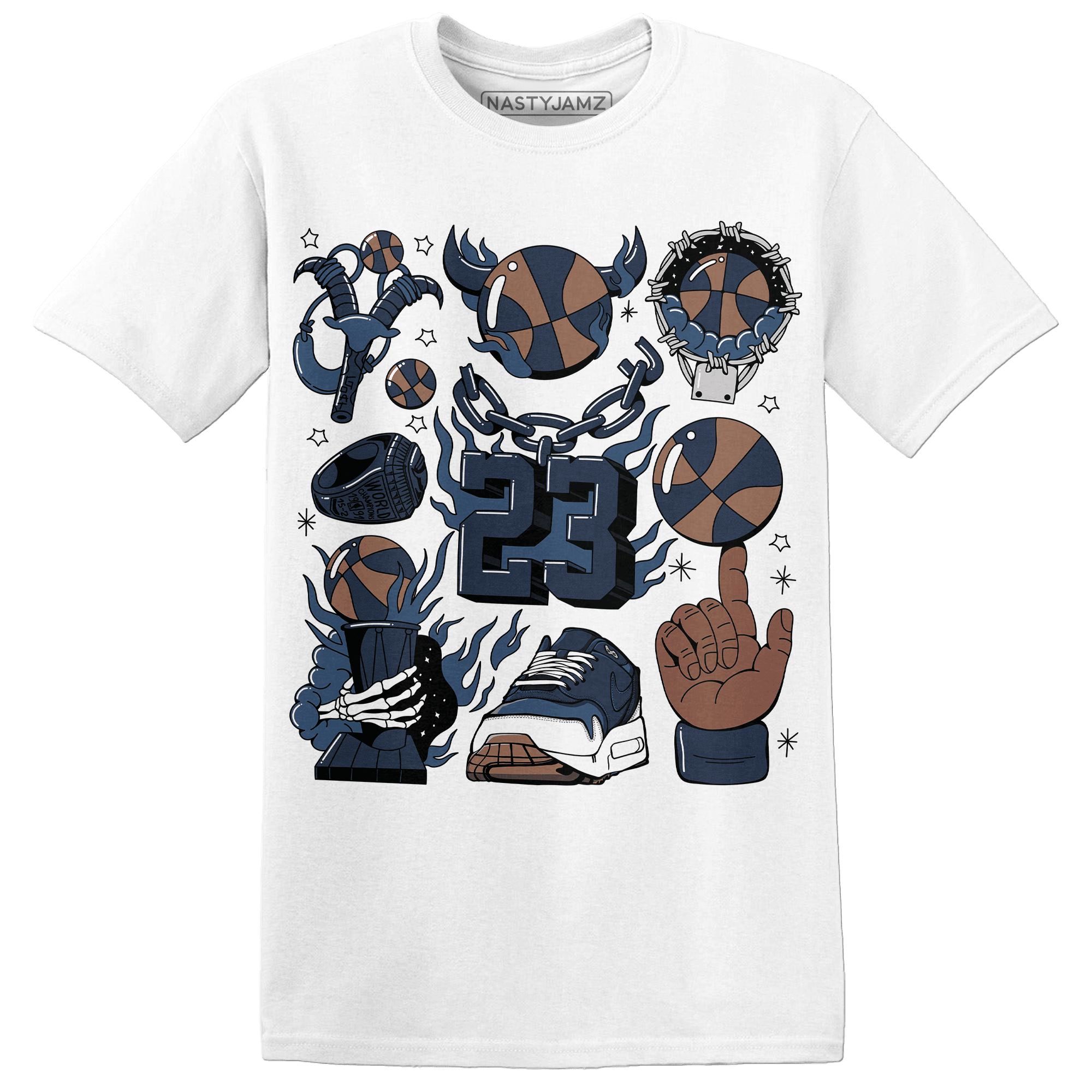 AM 1 86 Jackie RBS T Shirt Match Neclaces Number 23 - NastyJamz