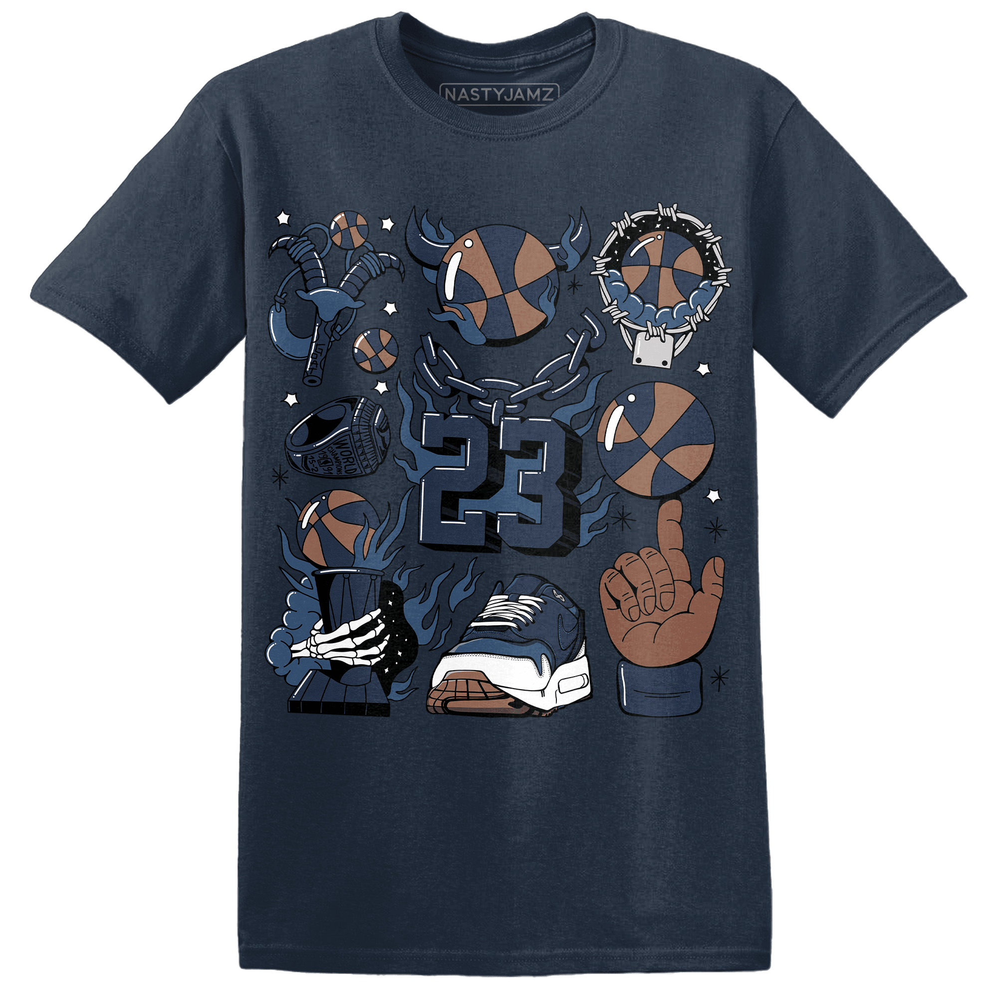 AM 1 86 Jackie RBS T Shirt Match Neclaces Number 23 - NastyJamz