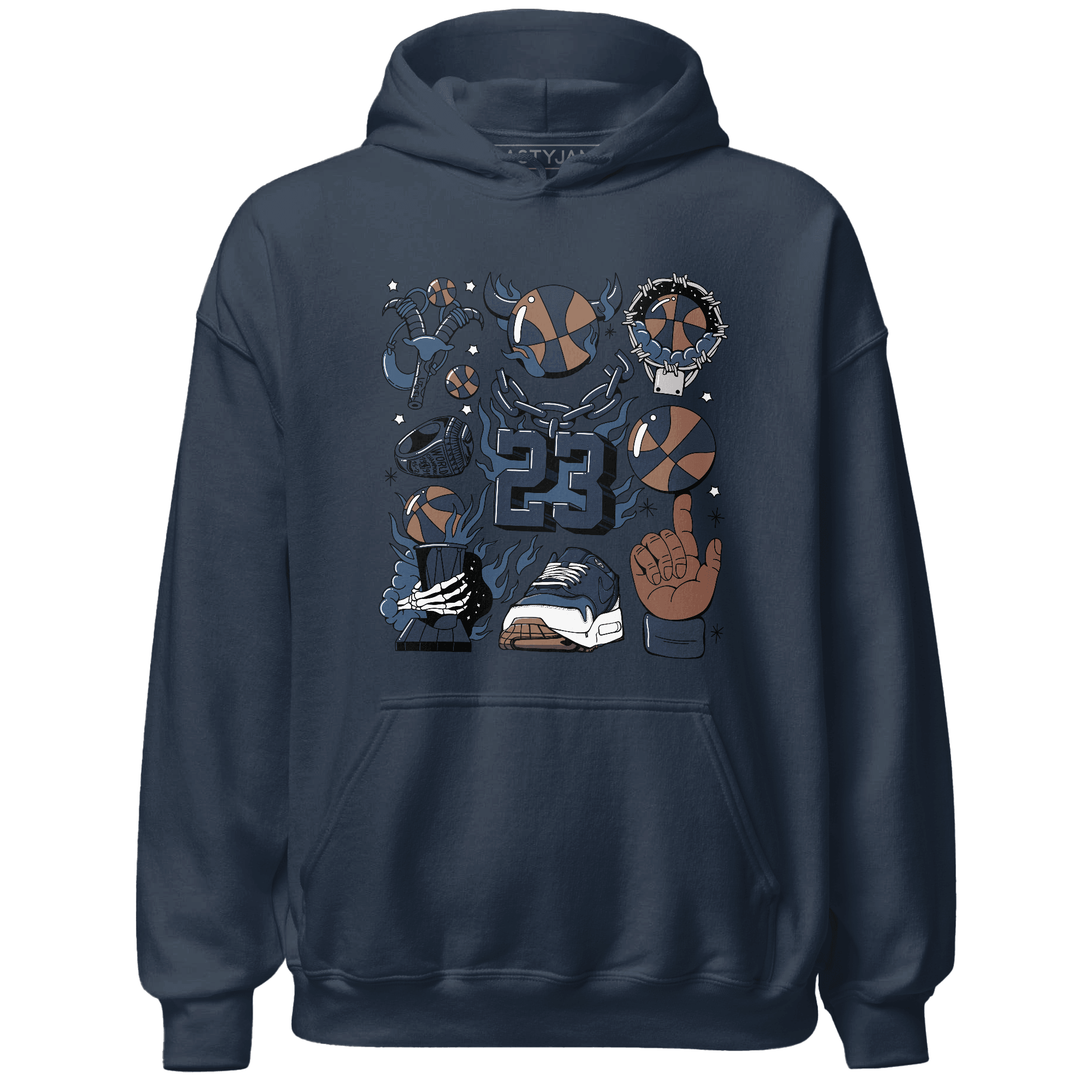 AM 1 86 Jackie RBS Hoodie Match Neclaces Number 23 - NastyJamz