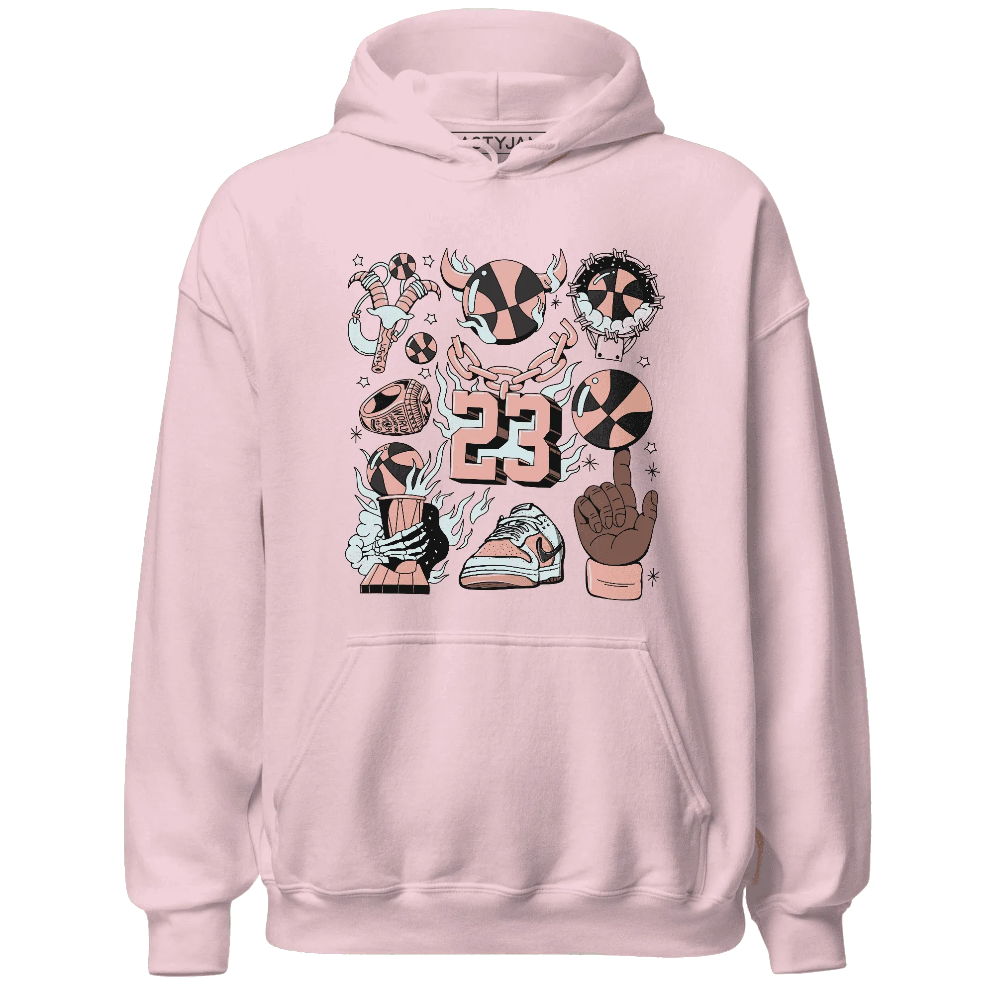 Dunk-Low-Glacier-Blue-Arctic-Orange-Hoodie-Match-Neclaces-Number-23