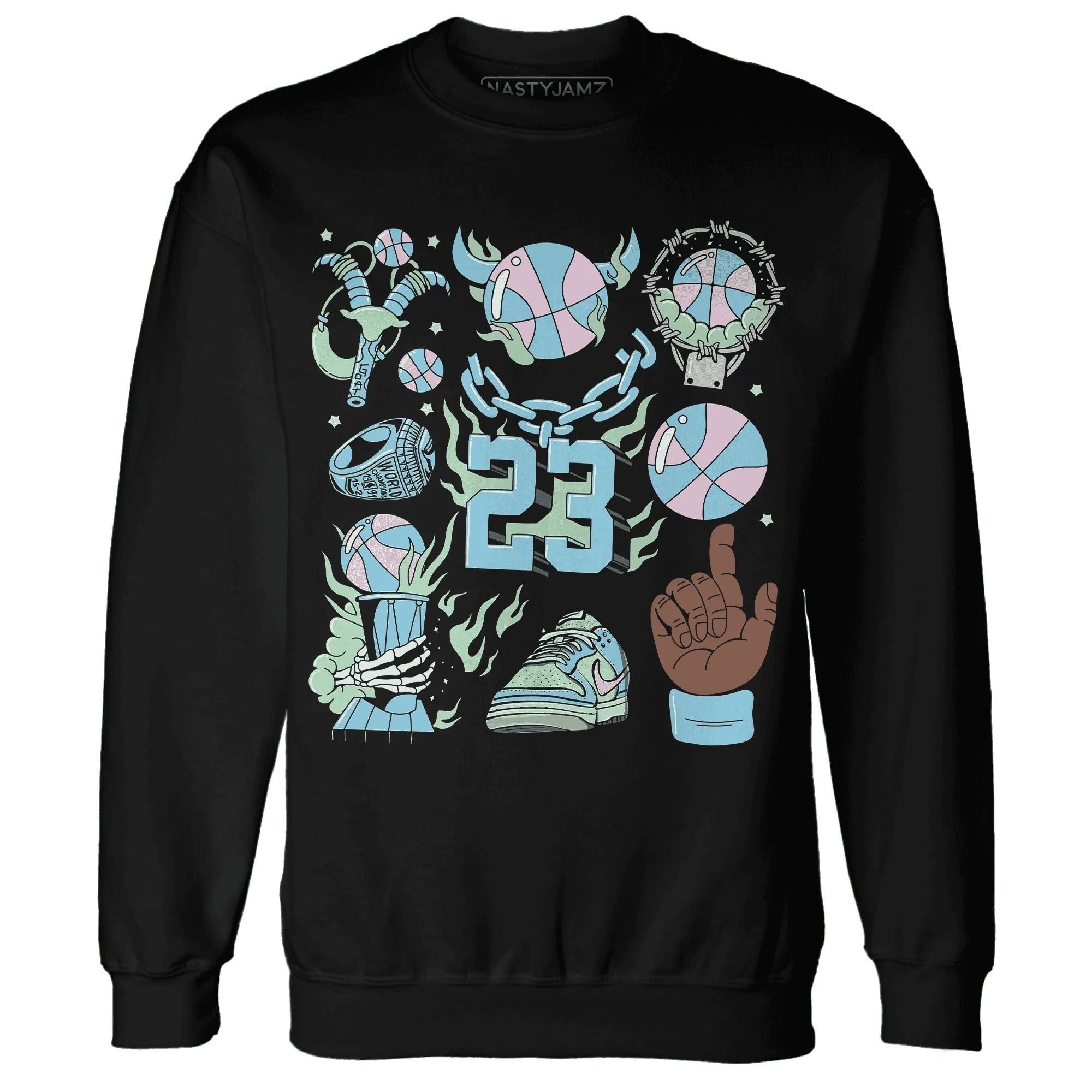 Dunk-Verdy-Visty-NastyJamz-Sweatshirt-Match-Neclaces-Number-23