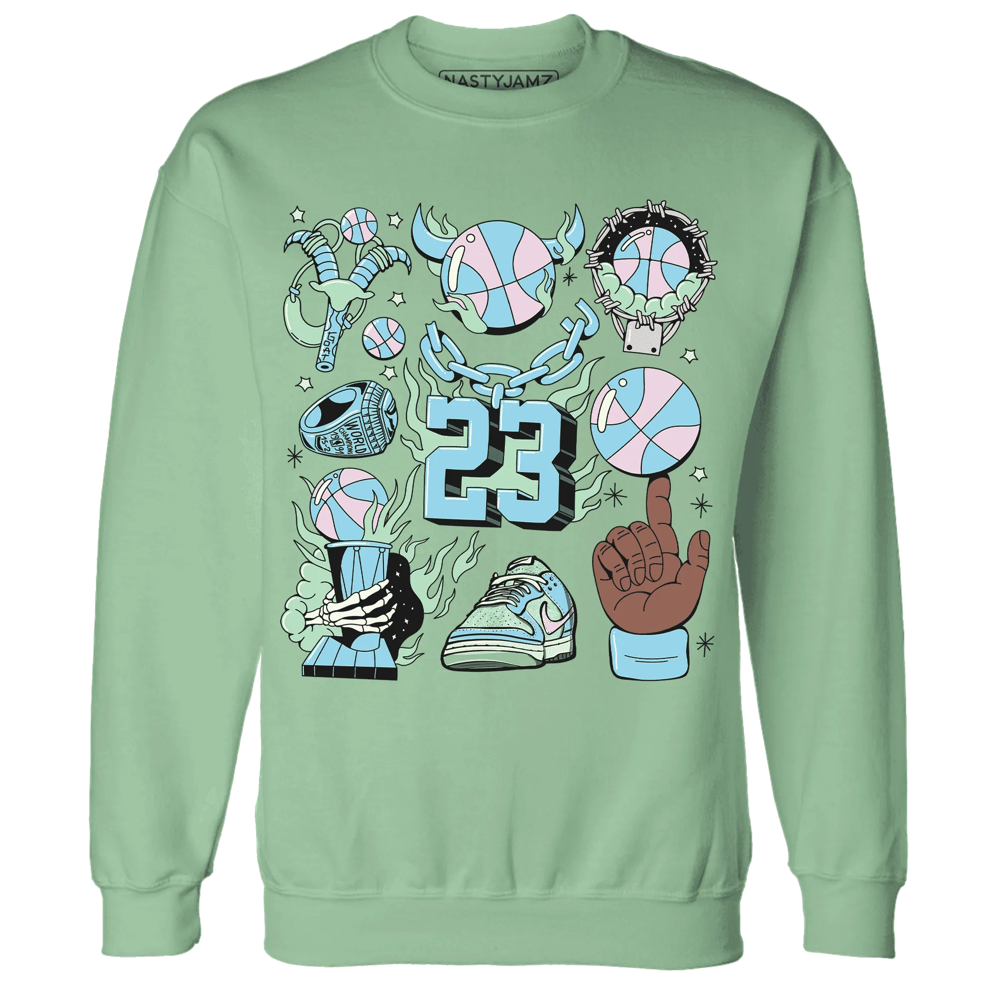 Dunk-Verdy-Visty-NastyJamz-Sweatshirt-Match-Neclaces-Number-23
