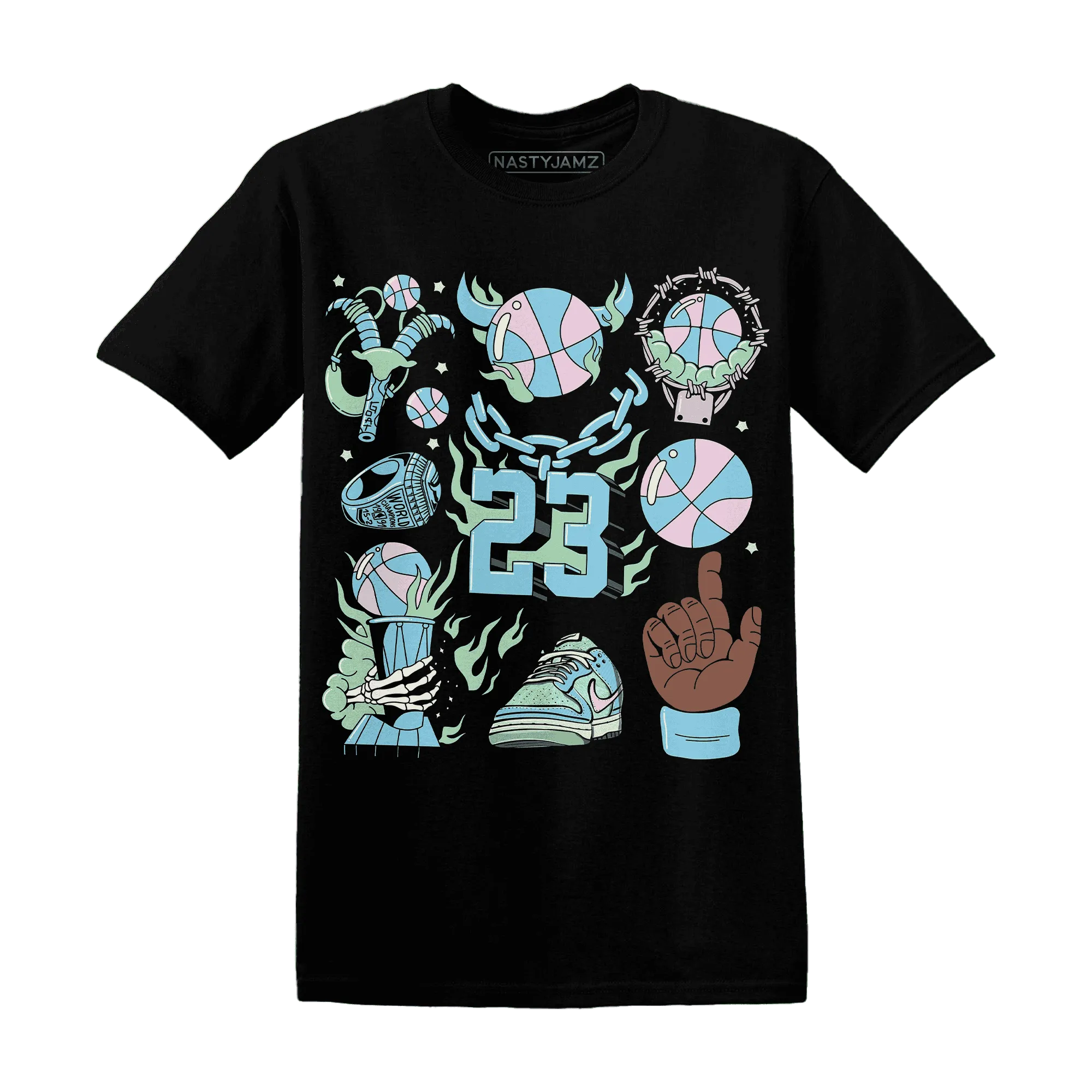 Dunk-Verdy-Visty-NastyJamz-T-Shirt-Match-Neclaces-Number-23