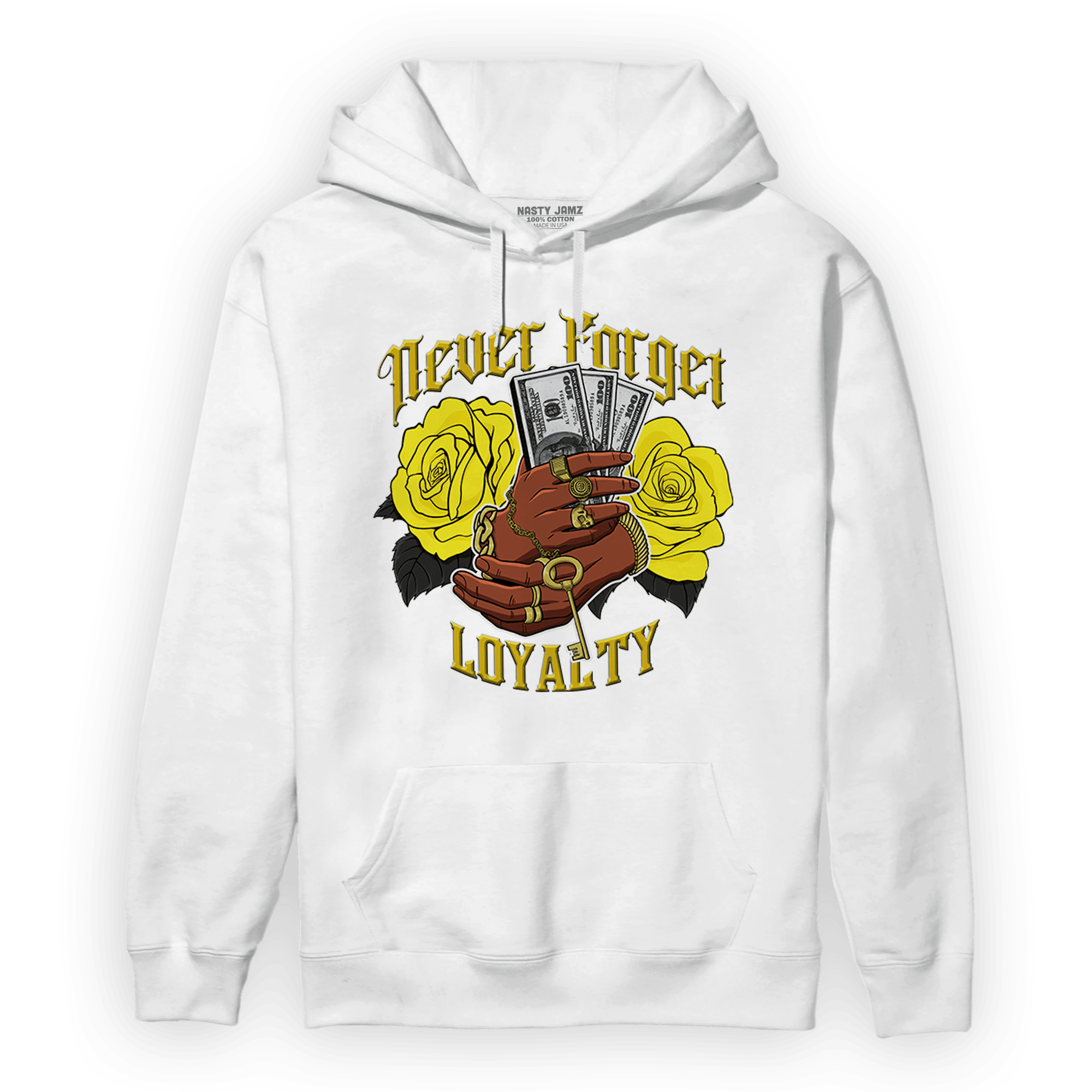 Vivid Sulfur 4s Hoodie Match Never Forget Loyalty - NastyJamz