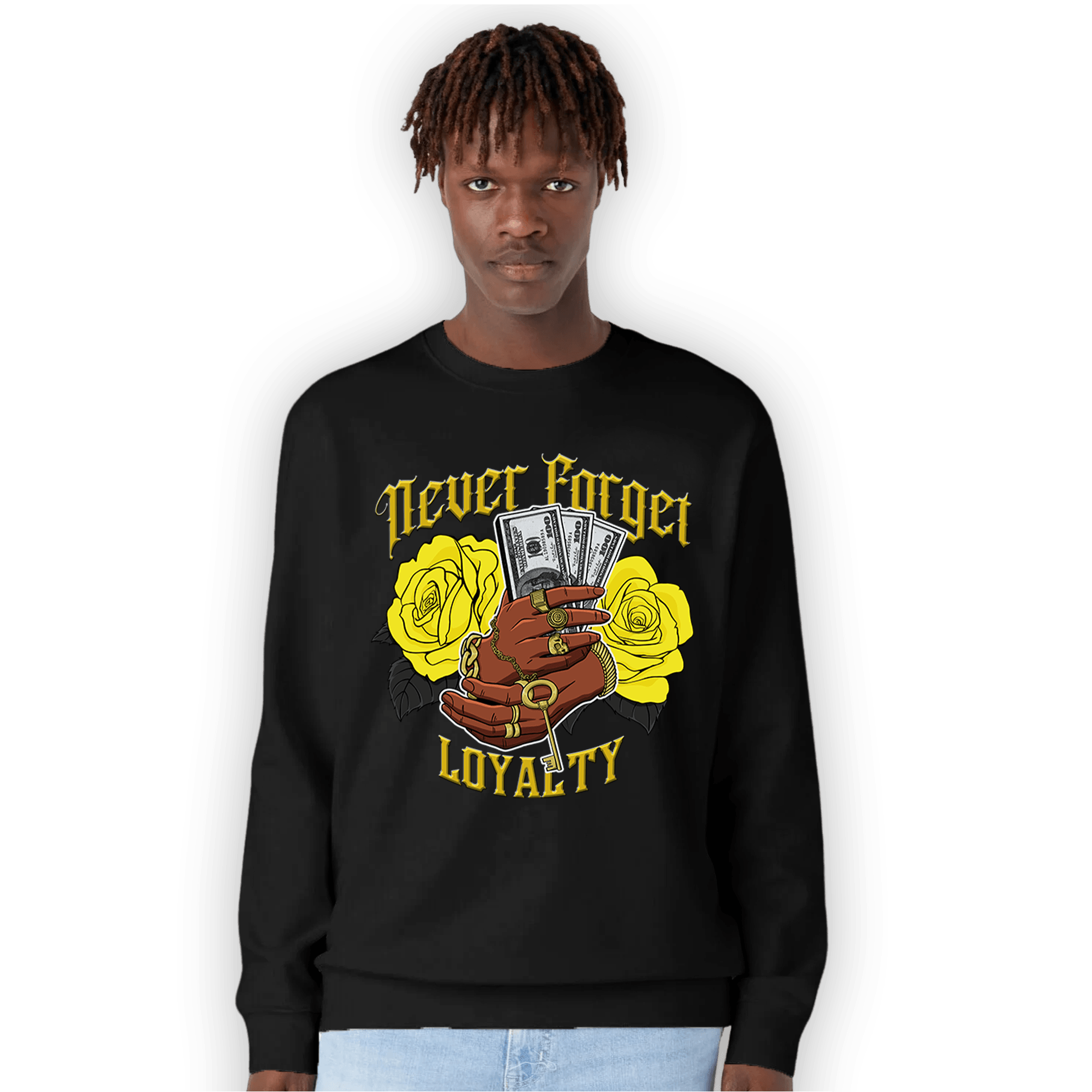 Vivid Sulfur 4s Sweatshirt Match Never Forget Loyalty - NastyJamz