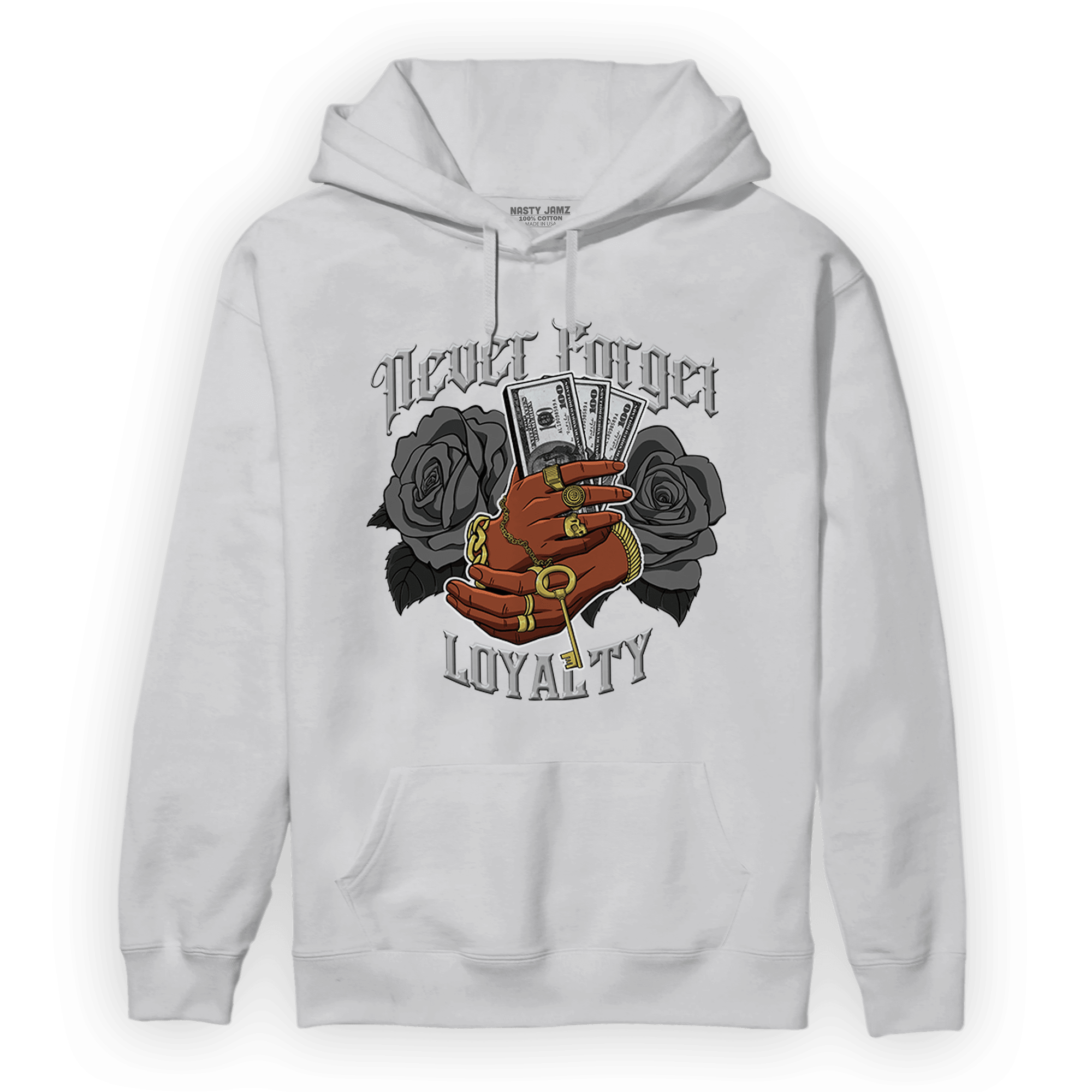 Retro High OG Black White 1s Hoodie Match Never Forget Loyalty - NastyJamz