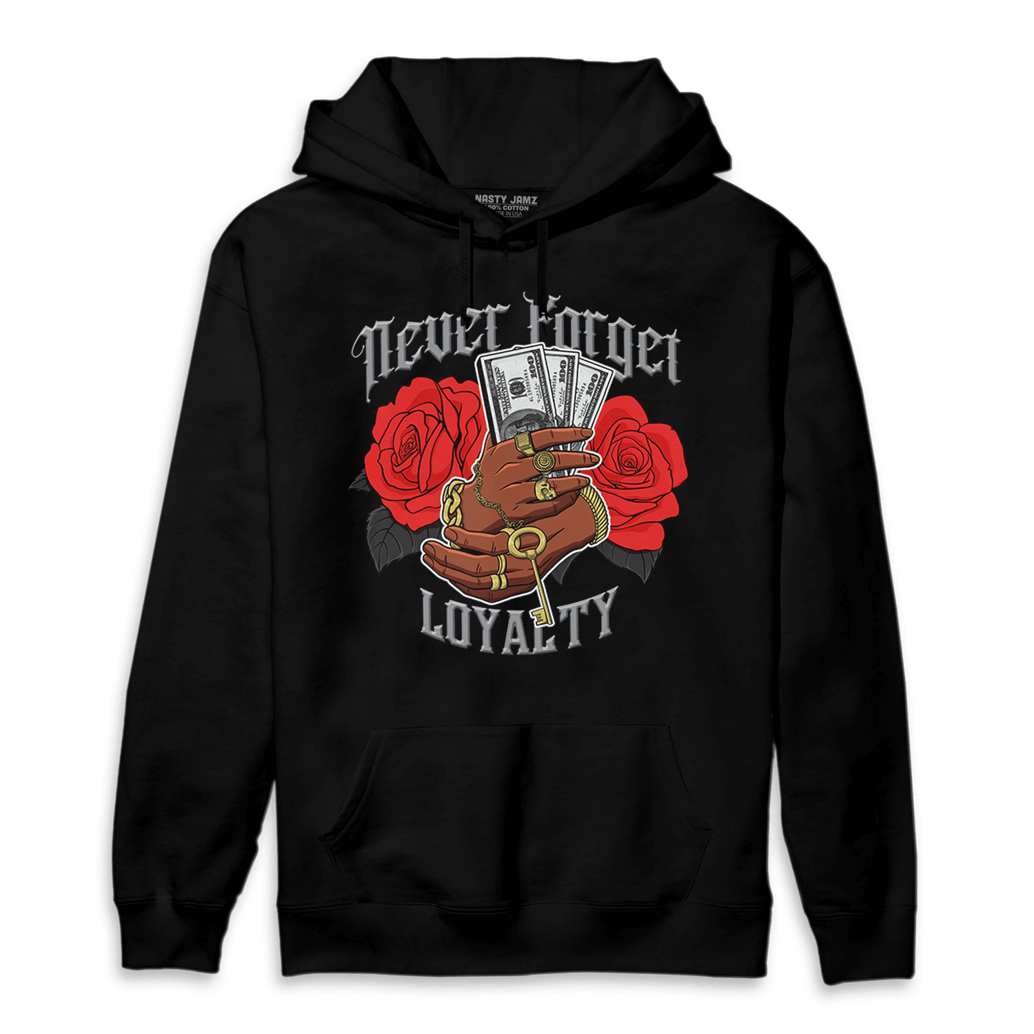 Bred Reimagined 4s Hoodie Match Never Forget Loyalty - NastyJamz