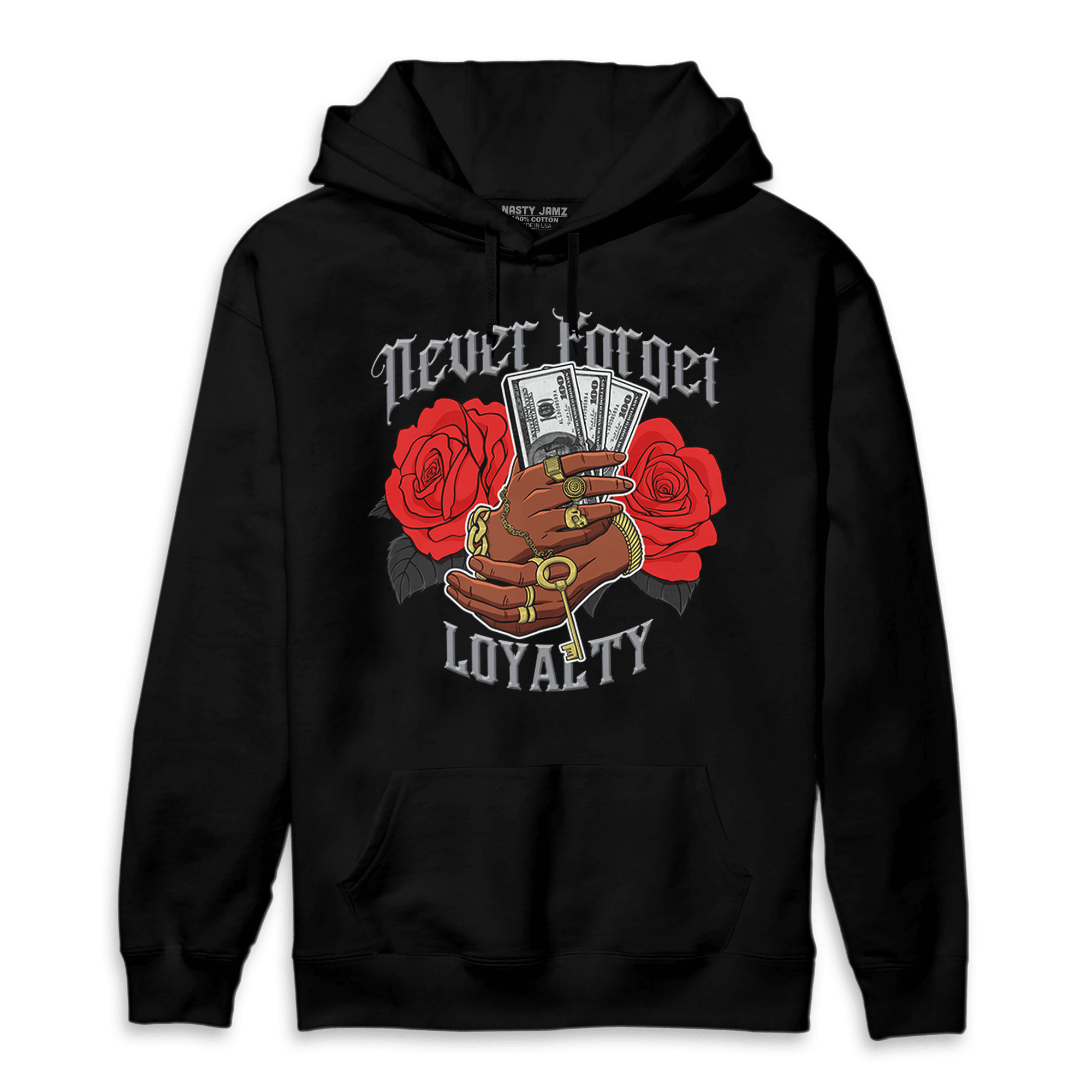 Bred Reimagined 4s Hoodie Match Never Forget Loyalty - NastyJamz