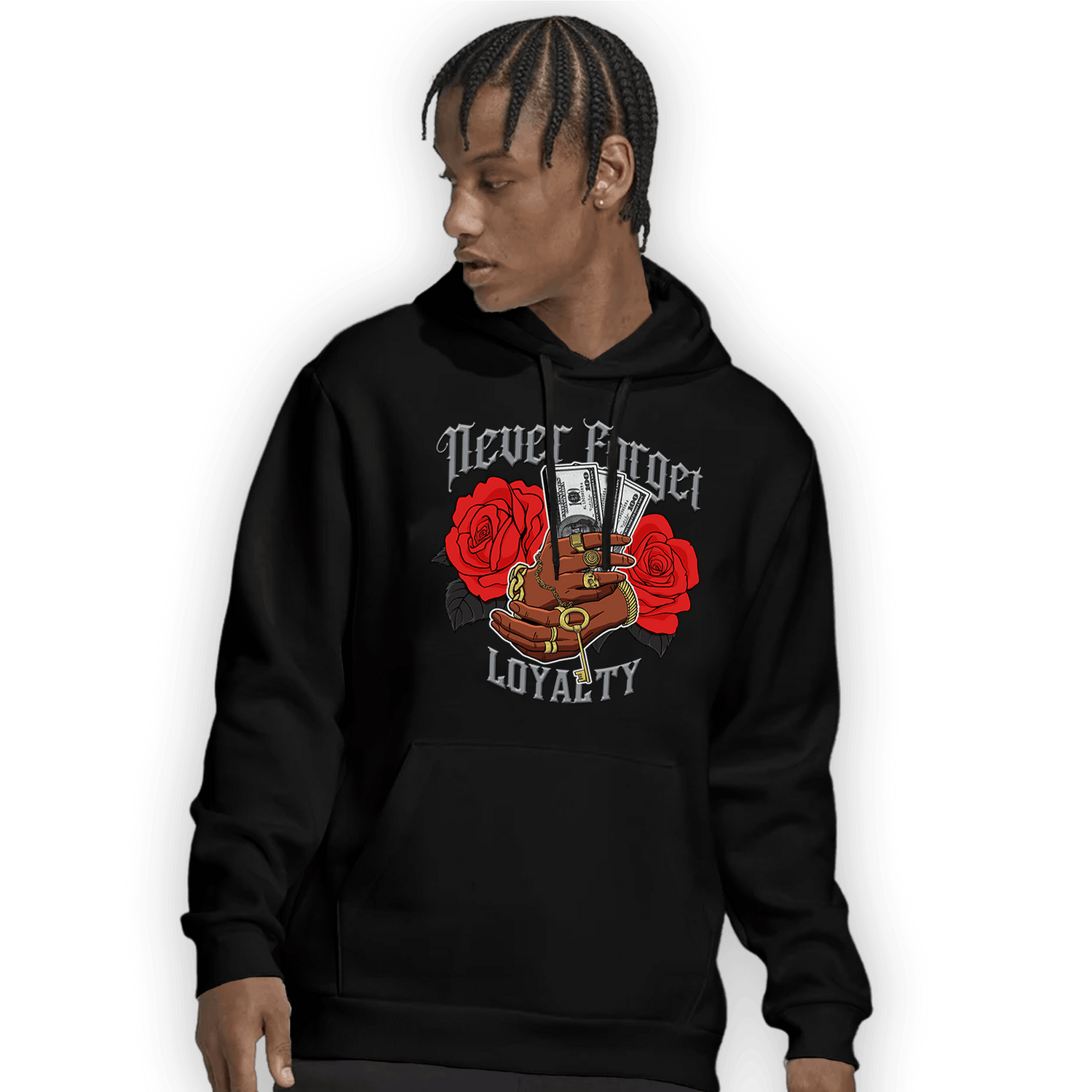 Bred Reimagined 4s Hoodie Match Never Forget Loyalty - NastyJamz