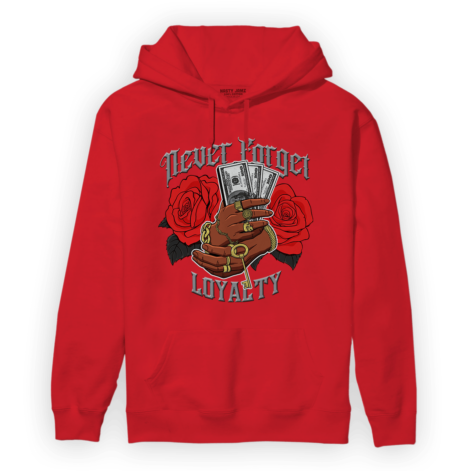 Bred Reimagined 4s Hoodie Match Never Forget Loyalty - NastyJamz