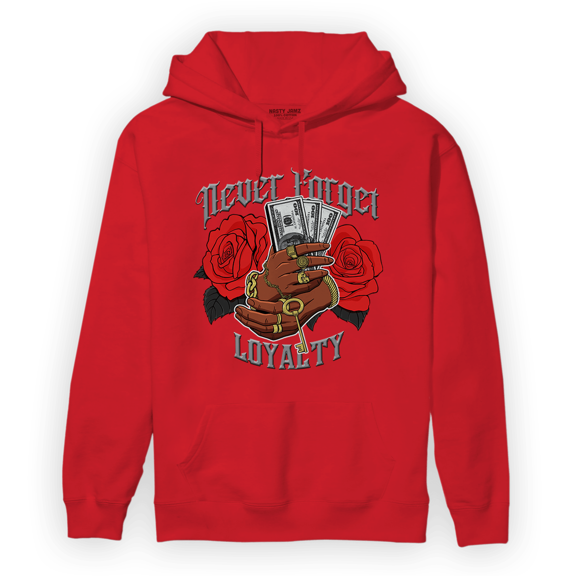Bred Reimagined 4s Hoodie Match Never Forget Loyalty - NastyJamz