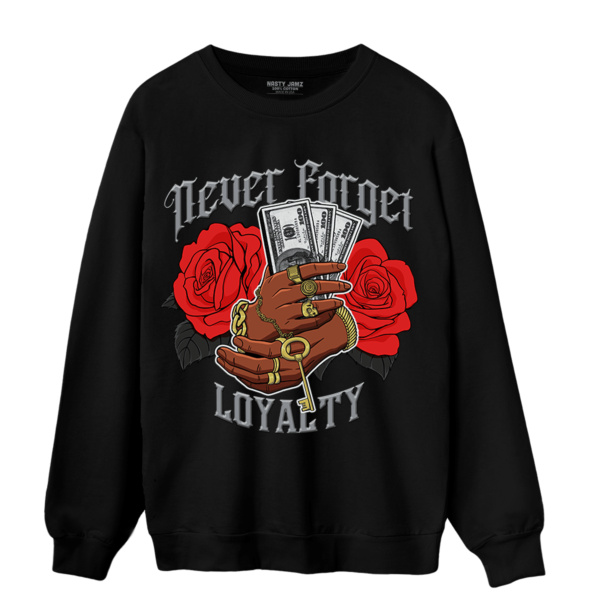 Bred Reimagined 4s Sweatshirt Match Never Forget Loyalty - NastyJamz