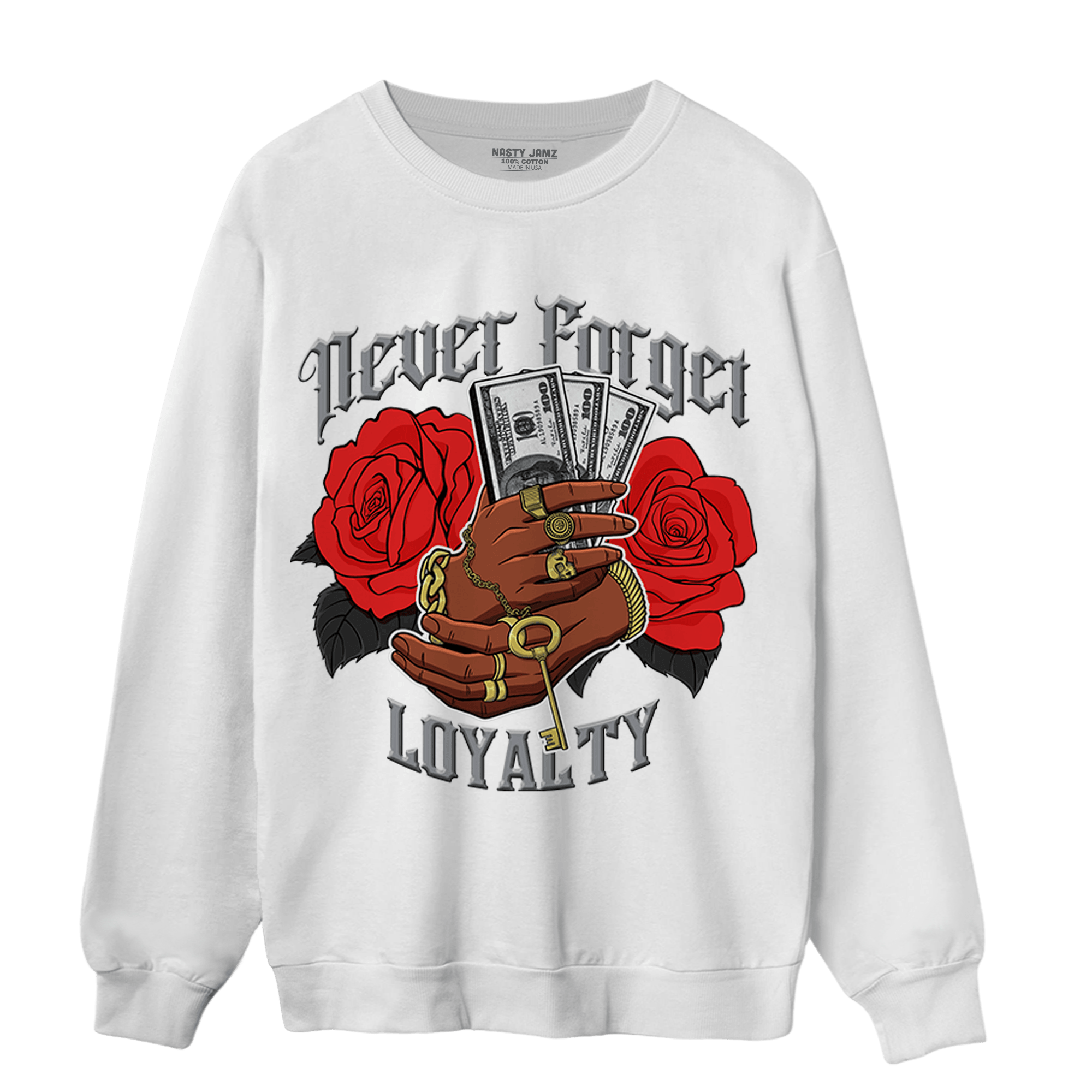 Bred Reimagined 4s Sweatshirt Match Never Forget Loyalty - NastyJamz