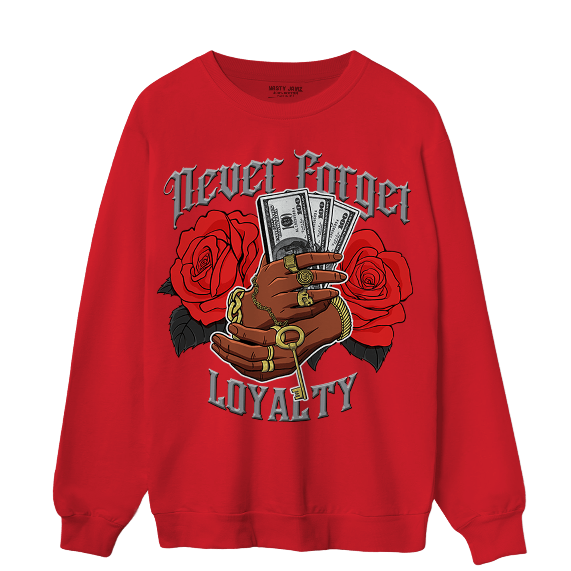 Bred Reimagined 4s Sweatshirt Match Never Forget Loyalty - NastyJamz