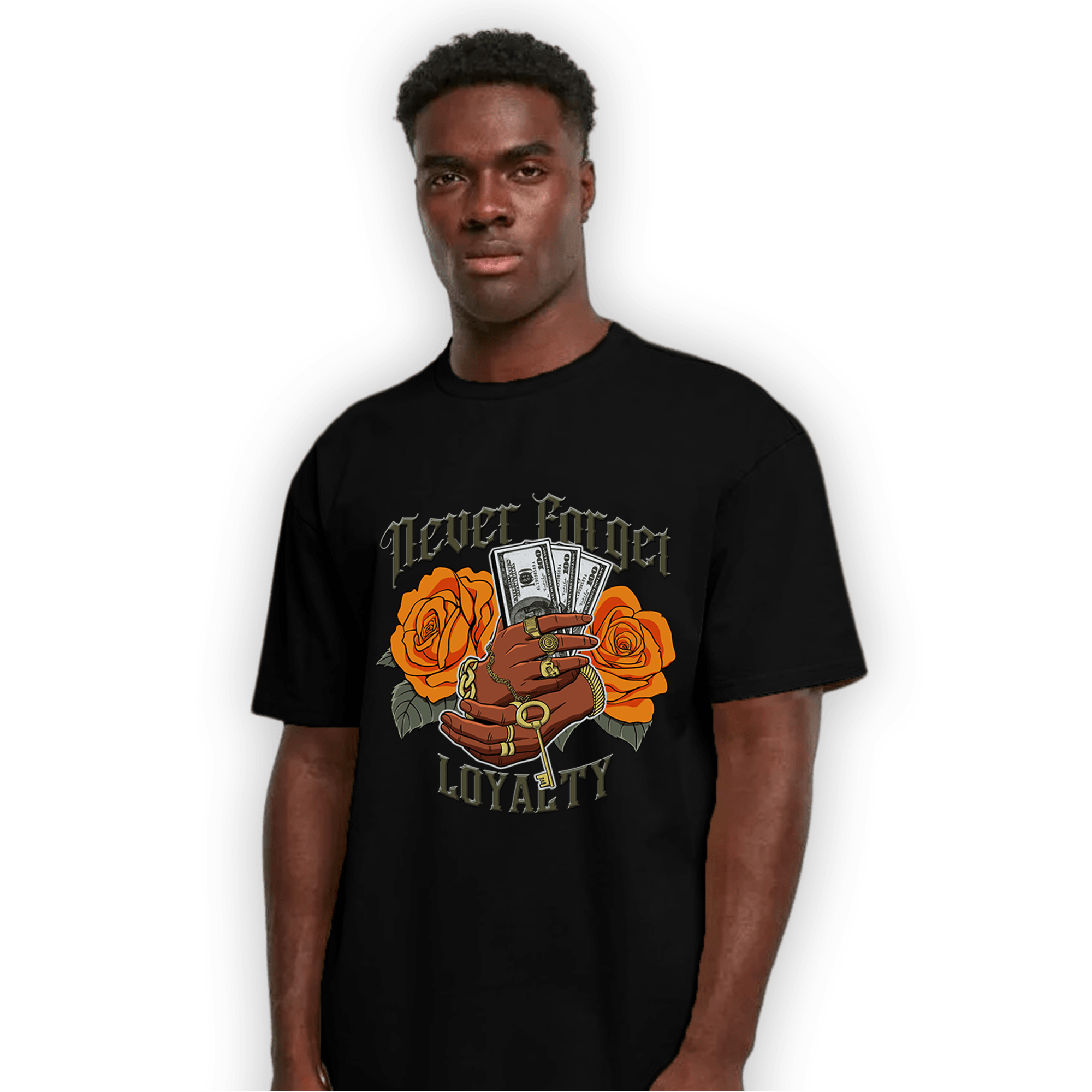 Olive 5s T Shirt Match Never Forget Loyalty - NastyJamz