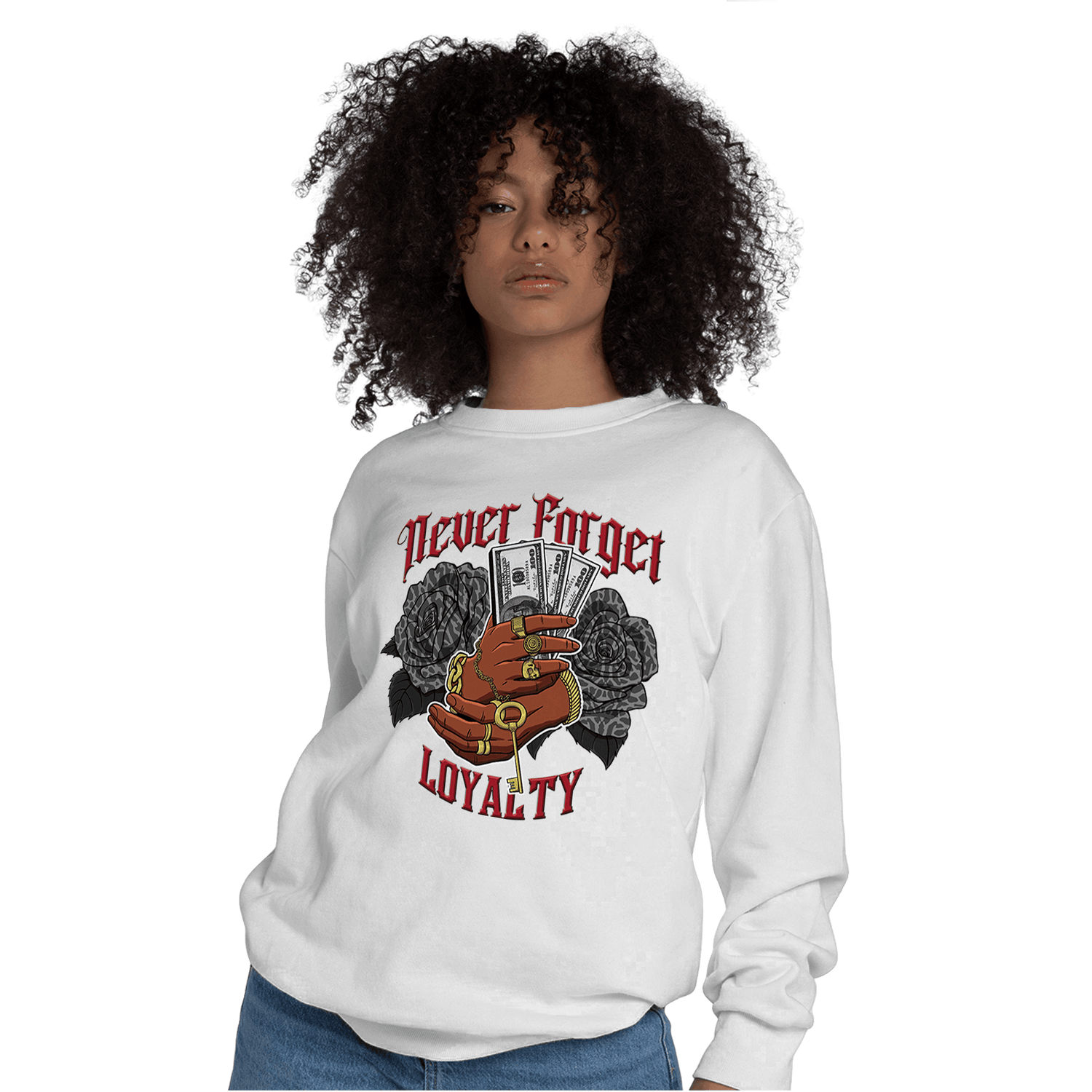 Spizike Low Bred Sweatshirt Match Never Forget Loyalty - NastyJamz