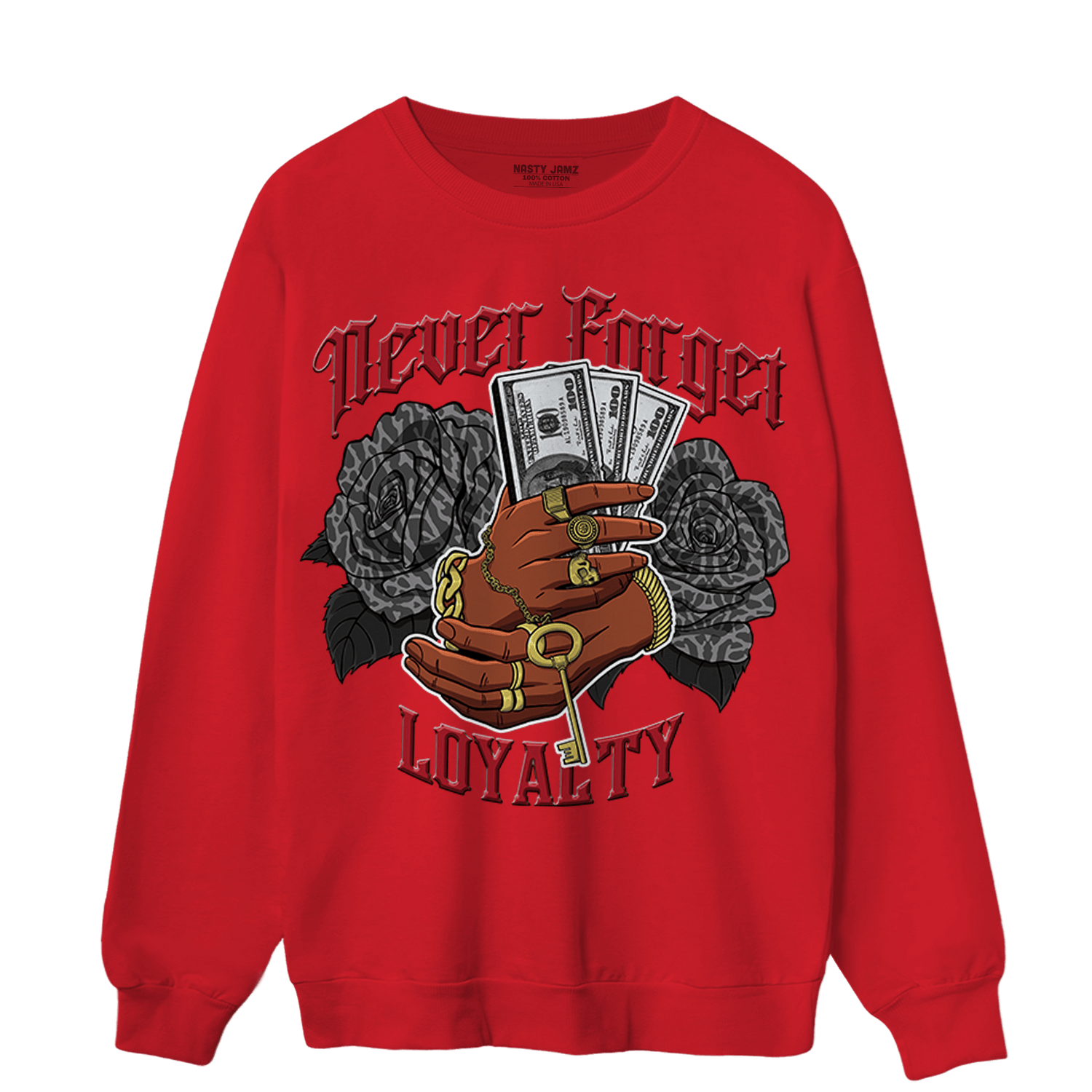 Spizike Low Bred Sweatshirt Match Never Forget Loyalty - NastyJamz