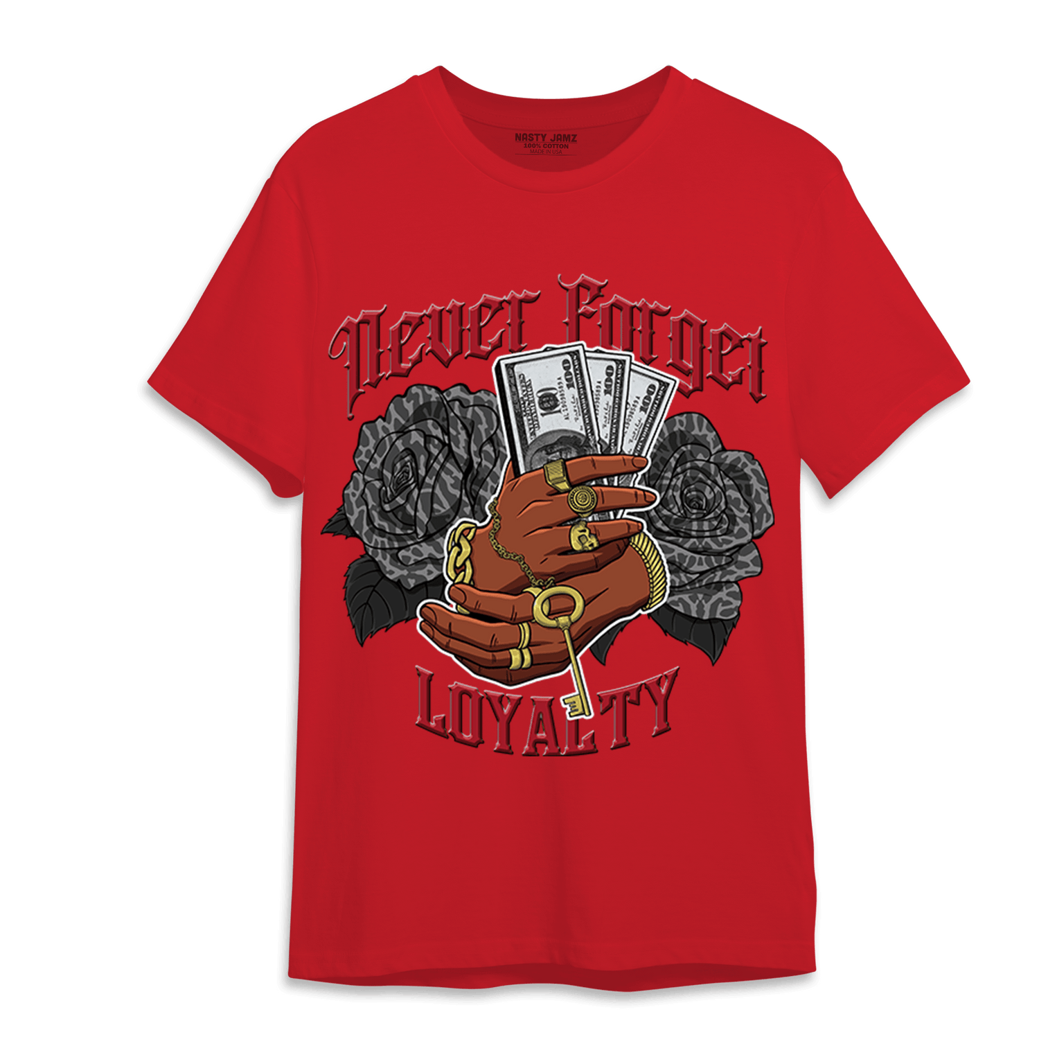 Spizike Low Bred T Shirt Match Never Forget Loyalty - NastyJamz