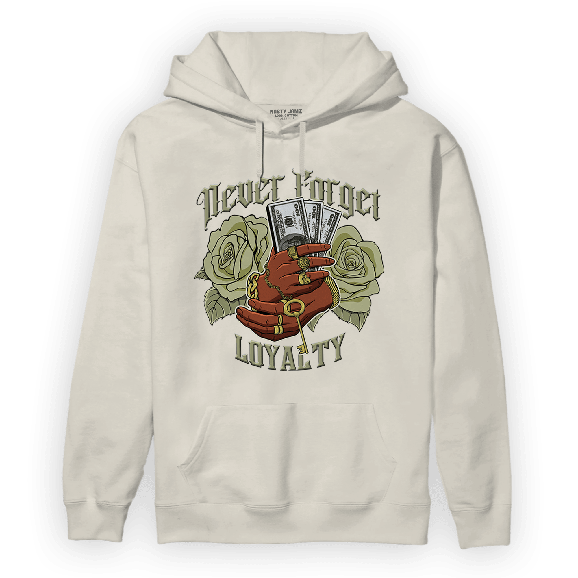Yeezy Slide Resin Hoodie Match Never Forget Loyalty - NastyJamz