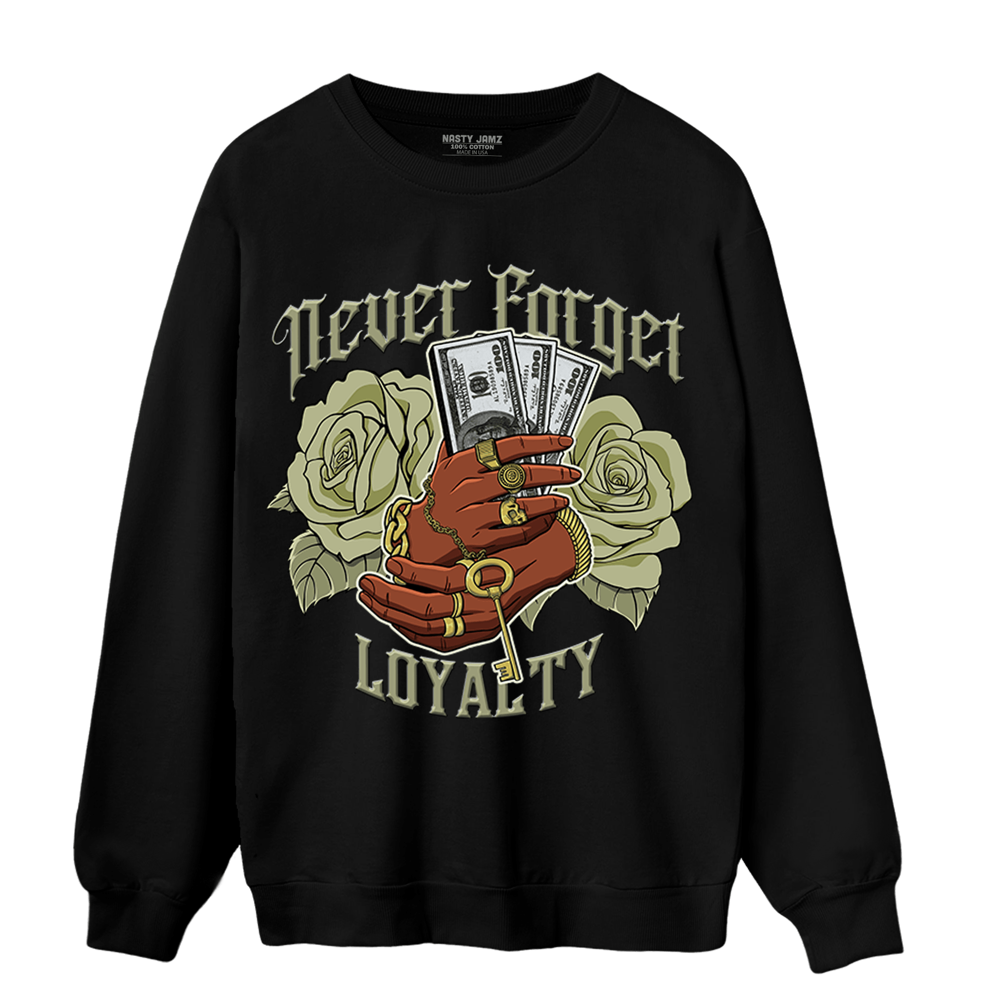 Yeezy Slide Resin Sweatshirt Match Never Forget Loyalty - NastyJamz