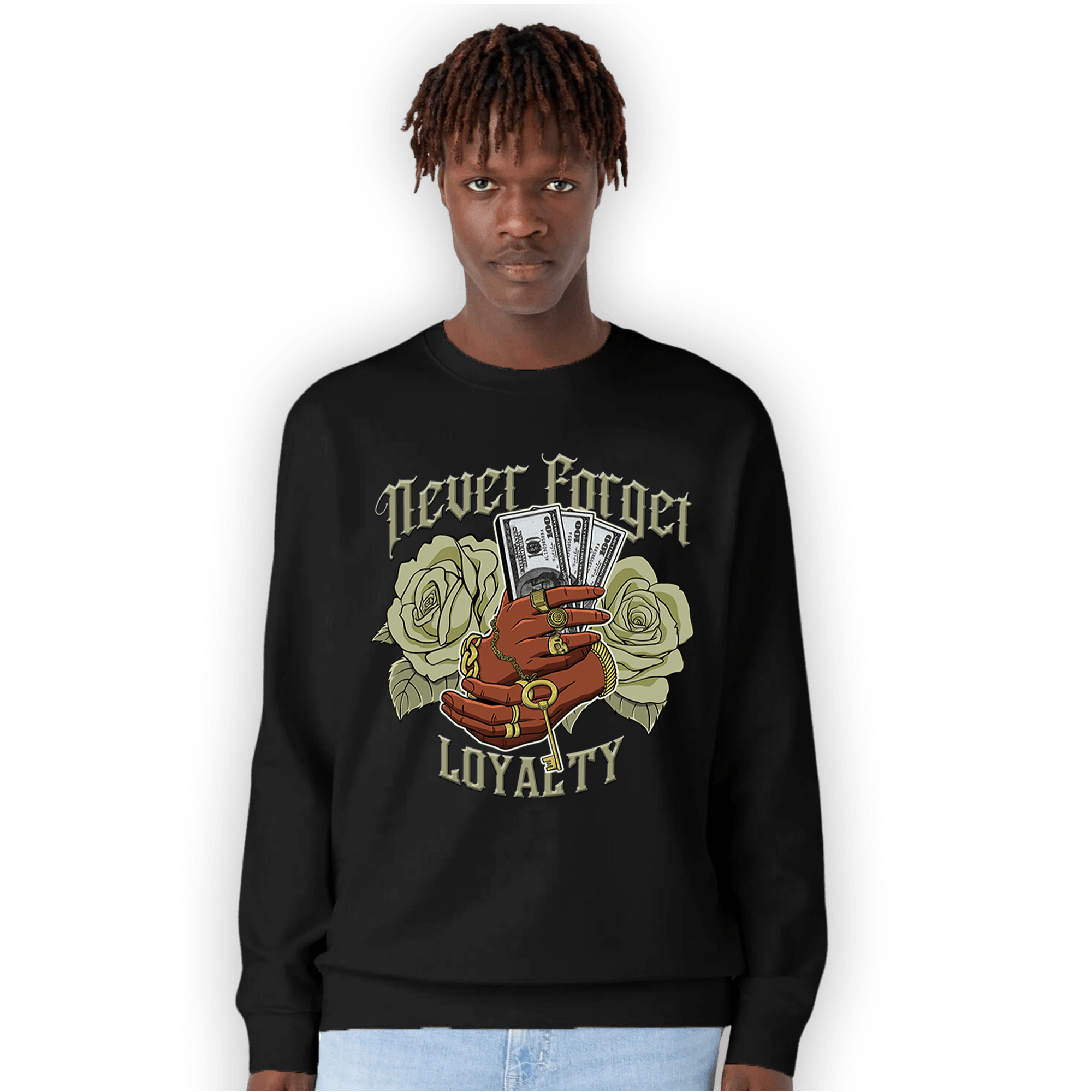 Yeezy Slide Resin Sweatshirt Match Never Forget Loyalty - NastyJamz