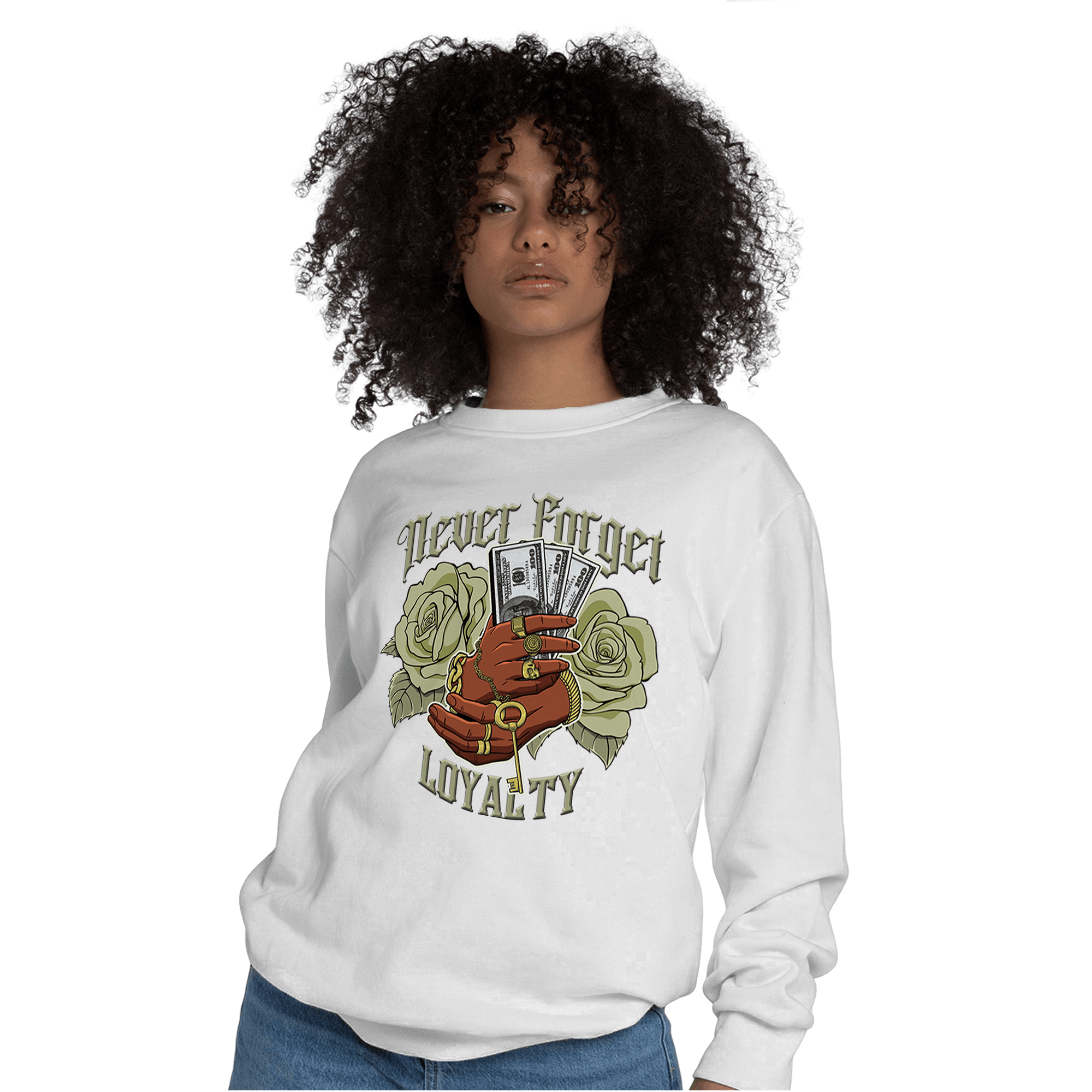 Yeezy Slide Resin Sweatshirt Match Never Forget Loyalty - NastyJamz