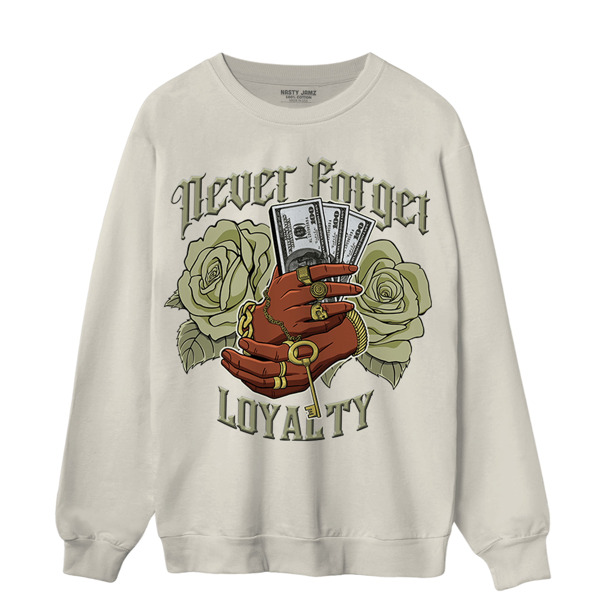 Yeezy Slide Resin Sweatshirt Match Never Forget Loyalty - NastyJamz