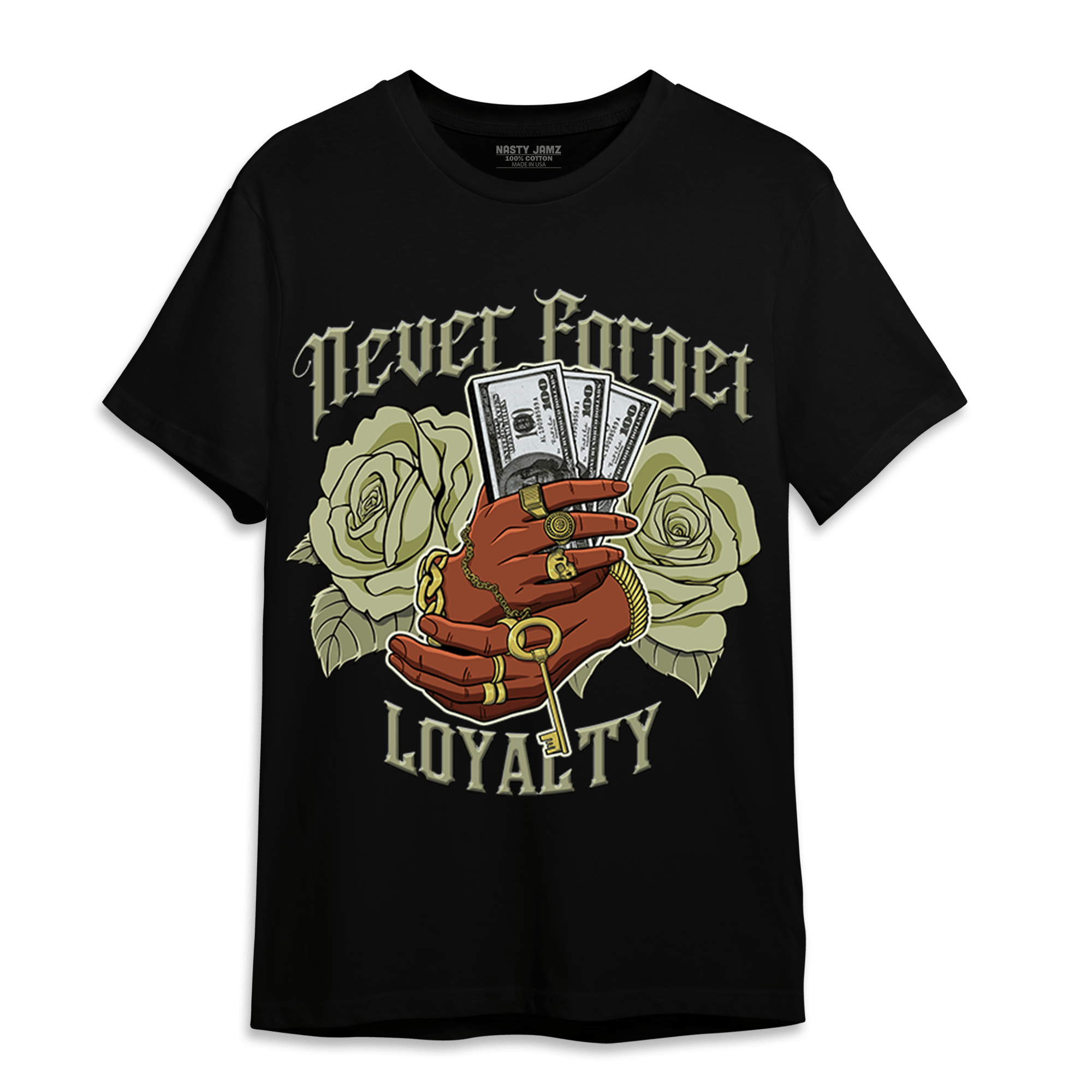 Yeezy Slide Resin T Shirt Match Never Forget Loyalty - NastyJamz