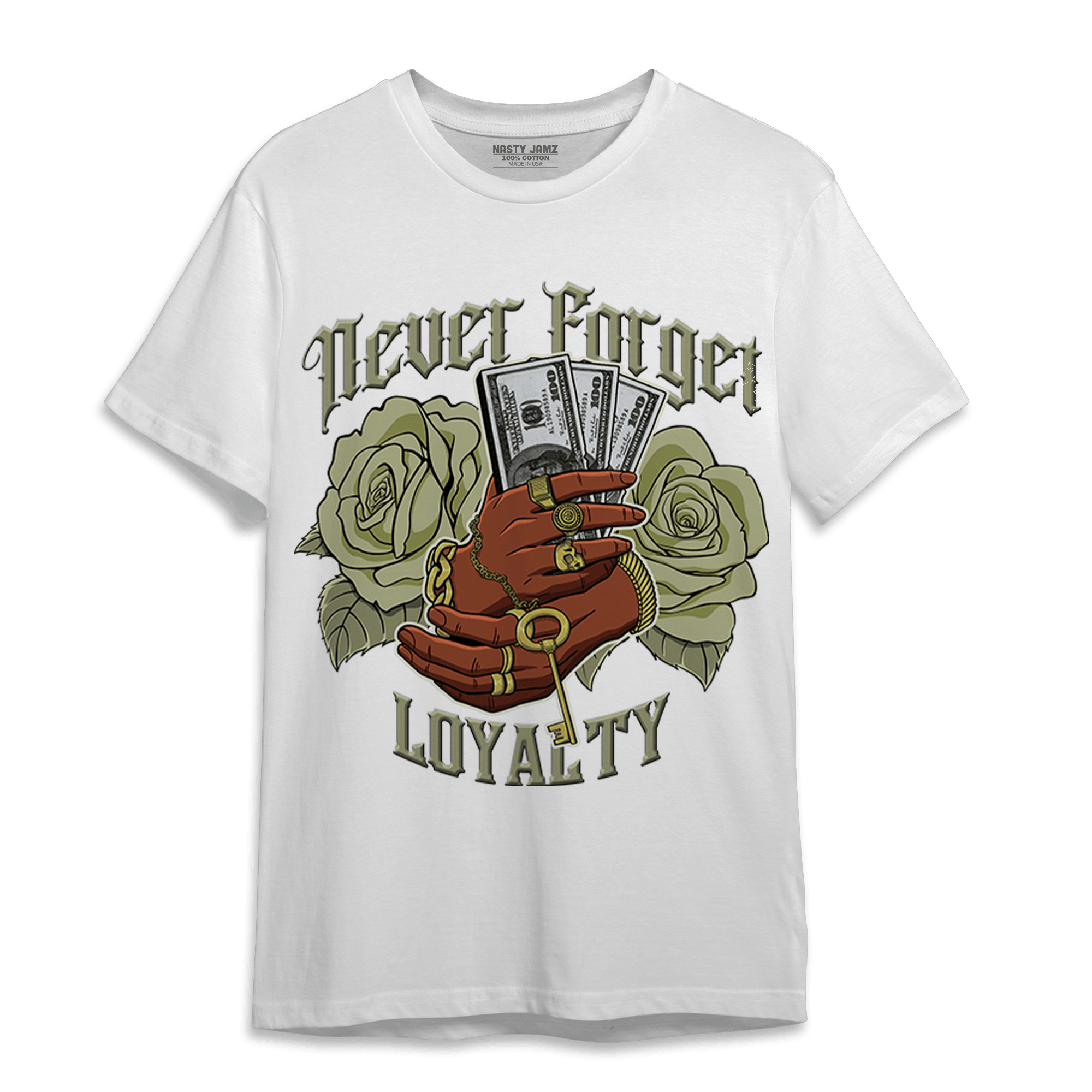 Yeezy Slide Resin T Shirt Match Never Forget Loyalty - NastyJamz