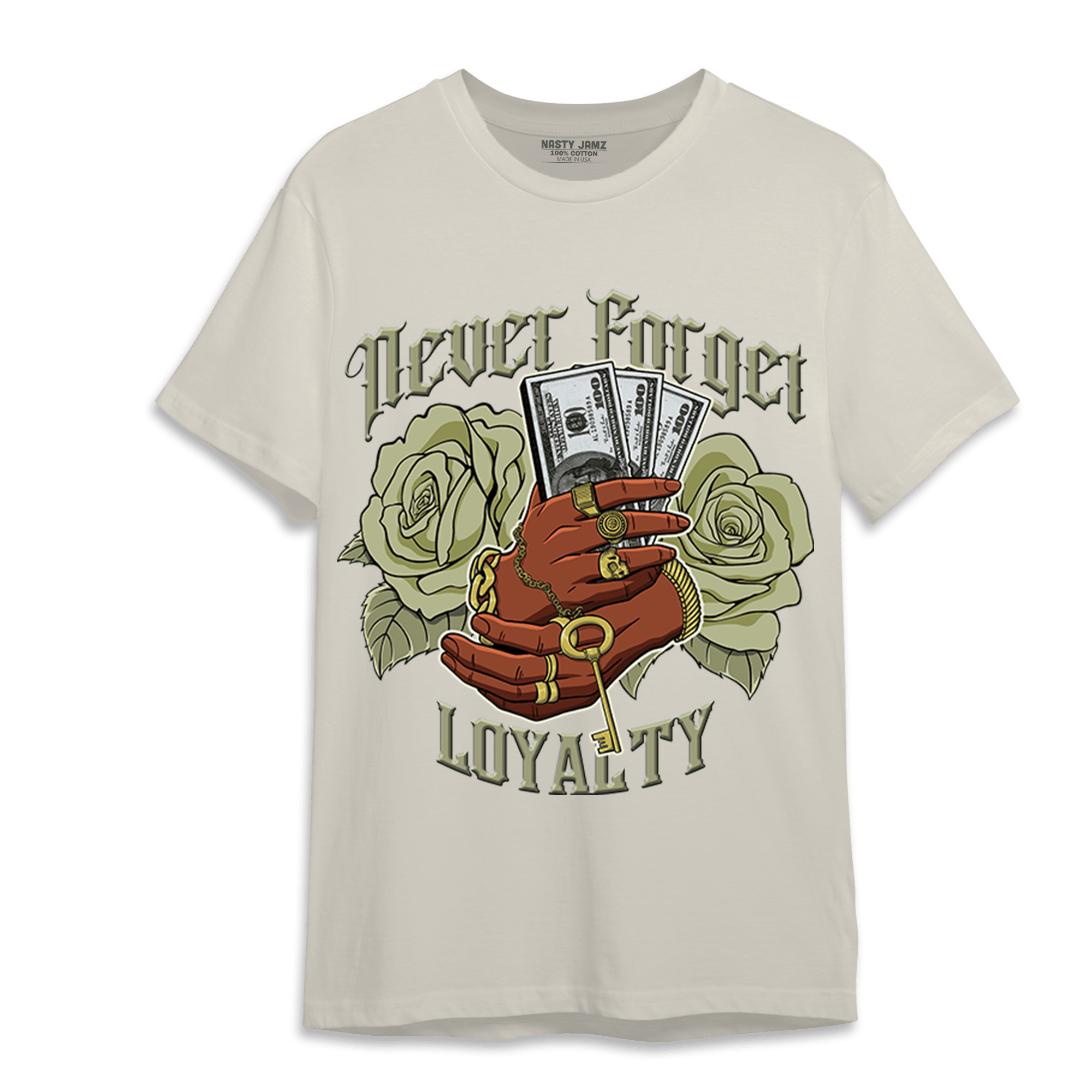 Yeezy Slide Resin T Shirt Match Never Forget Loyalty - NastyJamz