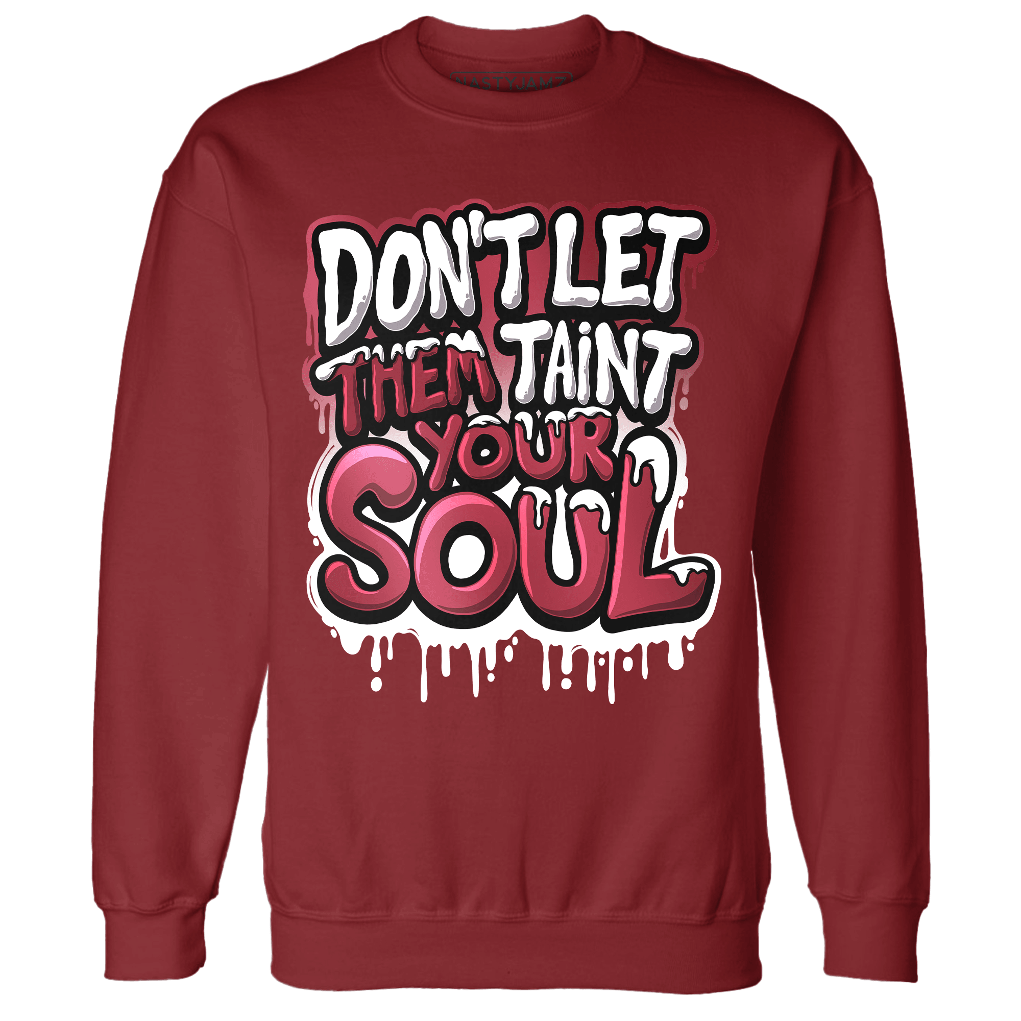 High 85 Metallic Burgundy 1s Sweatshirt Match Never Taint Your Soul - NastyJamz