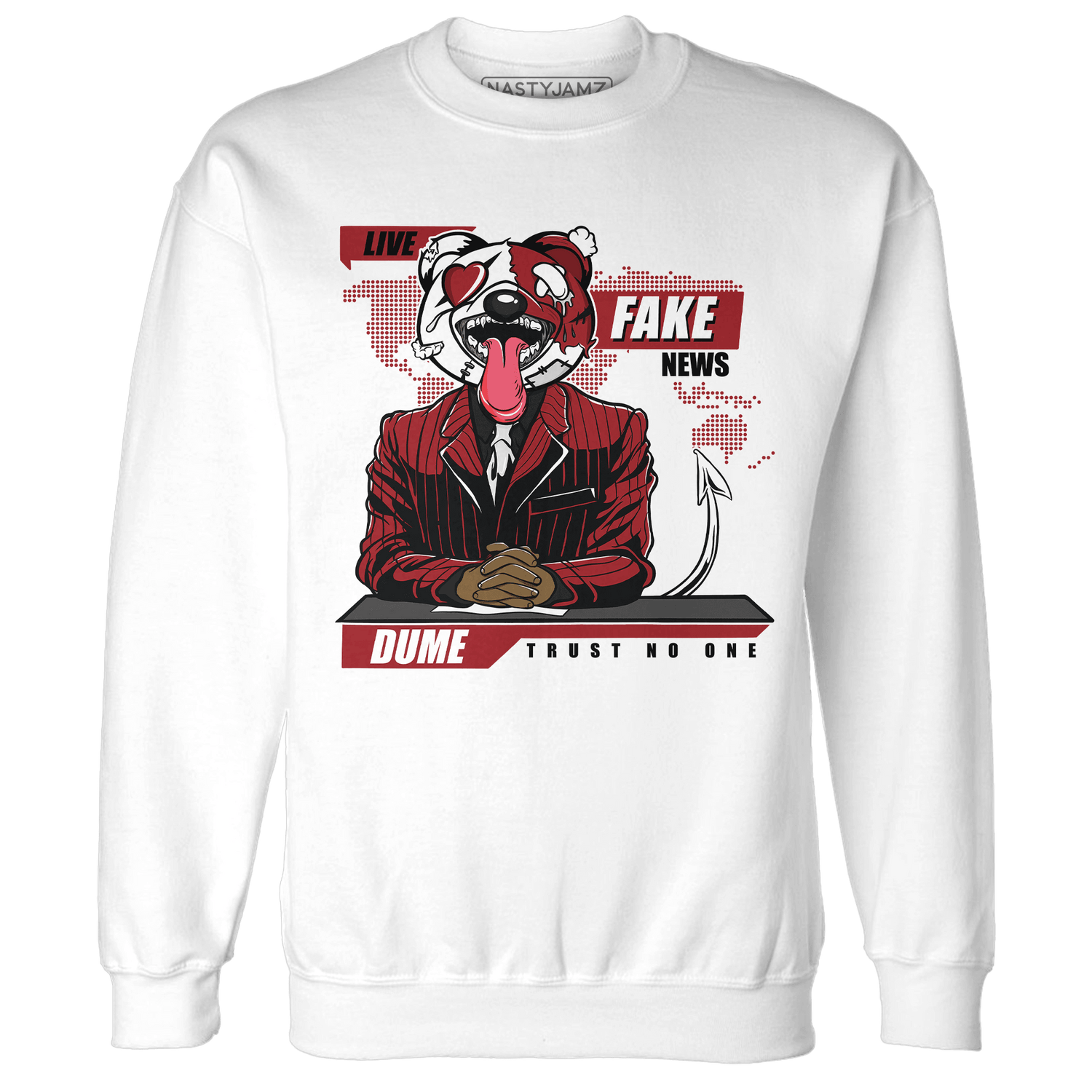 Retro Red Taxi 12s Sweatshirt Match News Presenter BER - NastyJamz