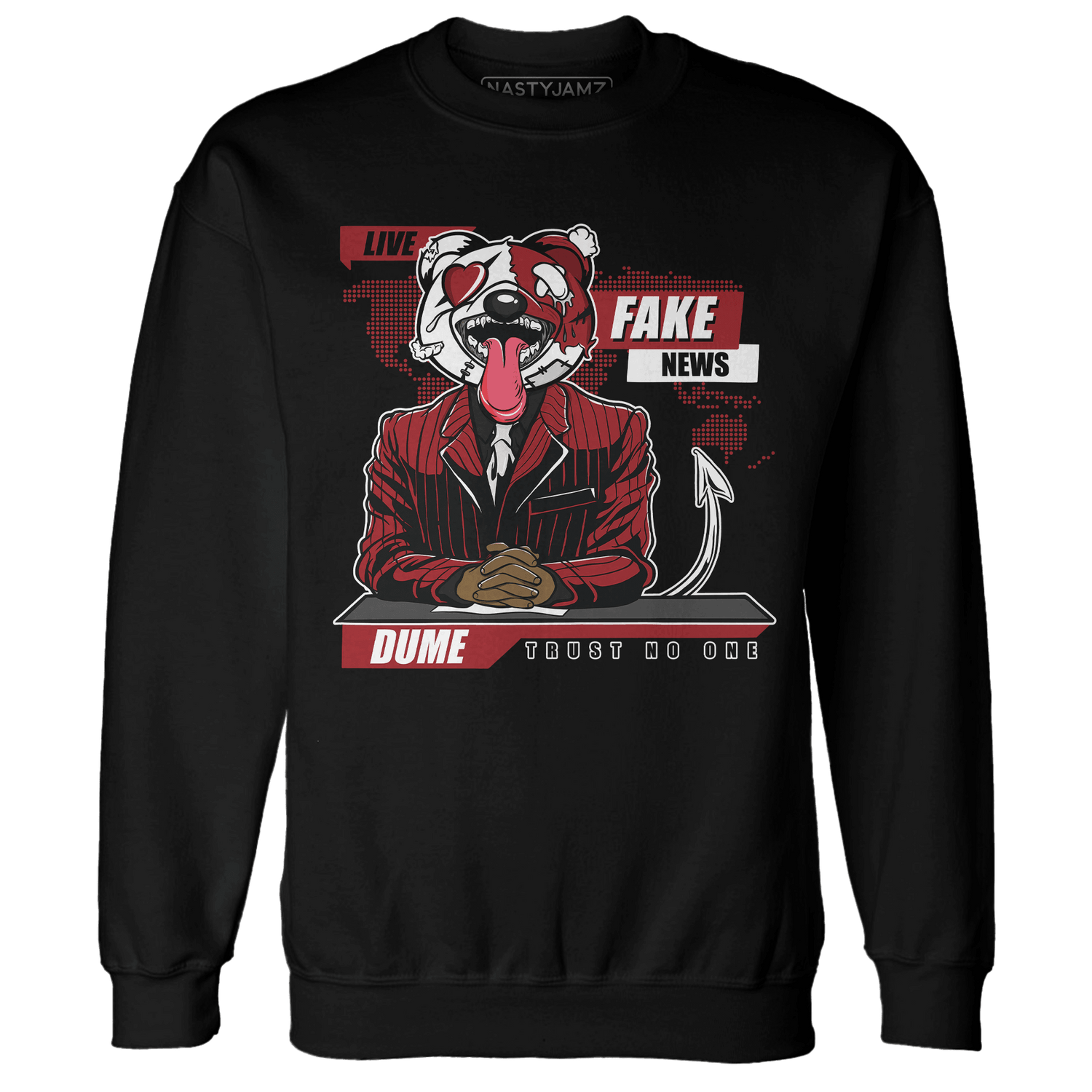 Retro Red Taxi 12s Sweatshirt Match News Presenter BER - NastyJamz