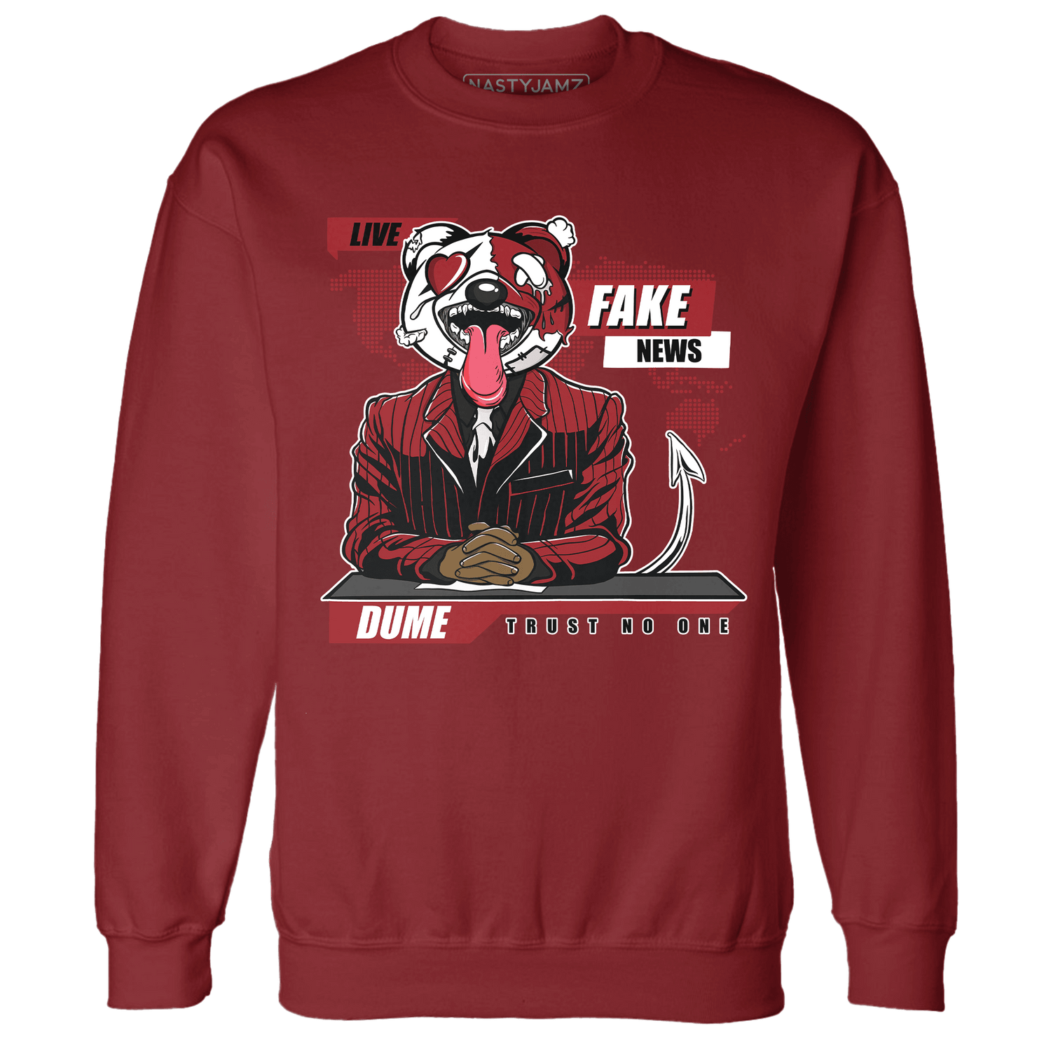 Retro Red Taxi 12s Sweatshirt Match News Presenter BER - NastyJamz