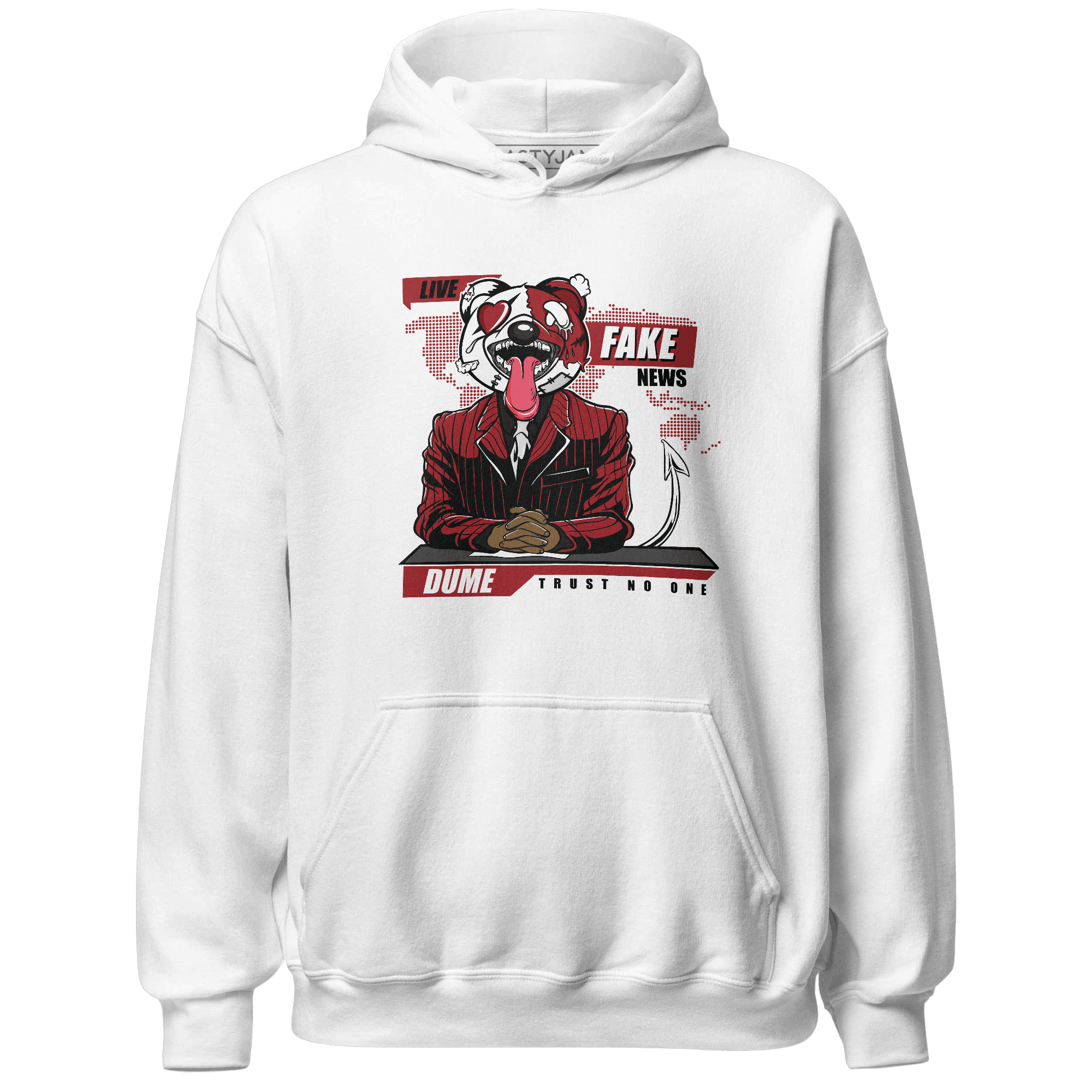 Retro Red Taxi 12s Hoodie Match News Presenter BER - NastyJamz