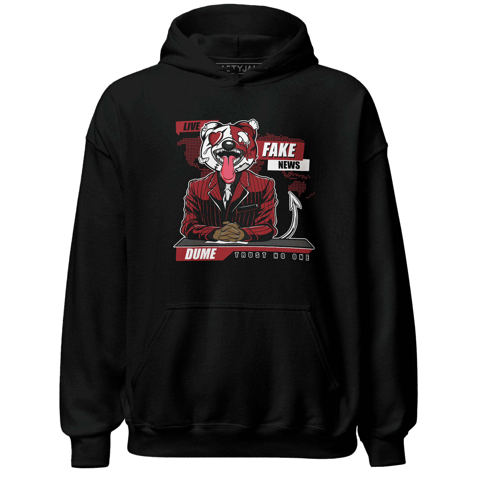 Retro Red Taxi 12s Hoodie Match News Presenter BER - NastyJamz