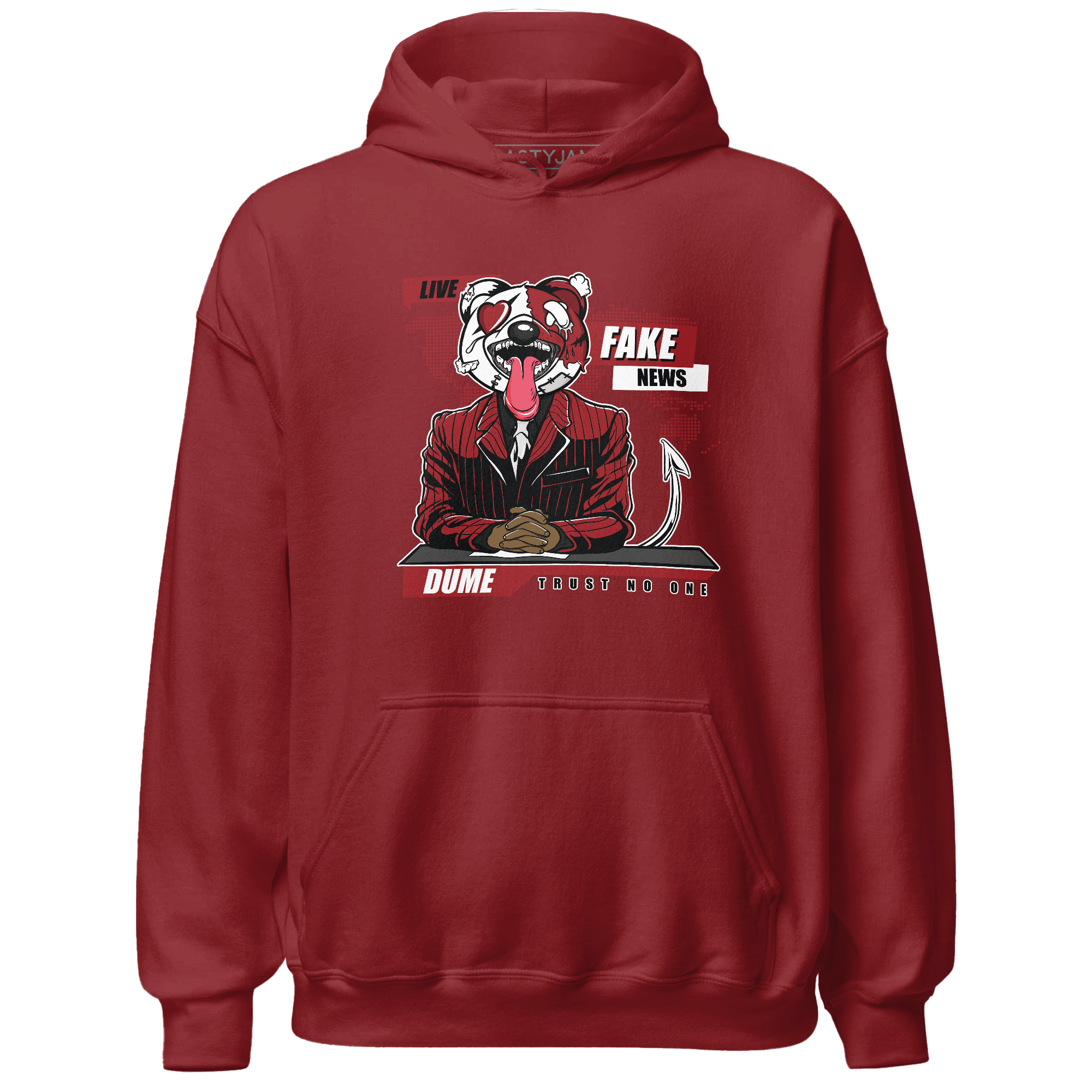 Retro Red Taxi 12s Hoodie Match News Presenter BER - NastyJamz