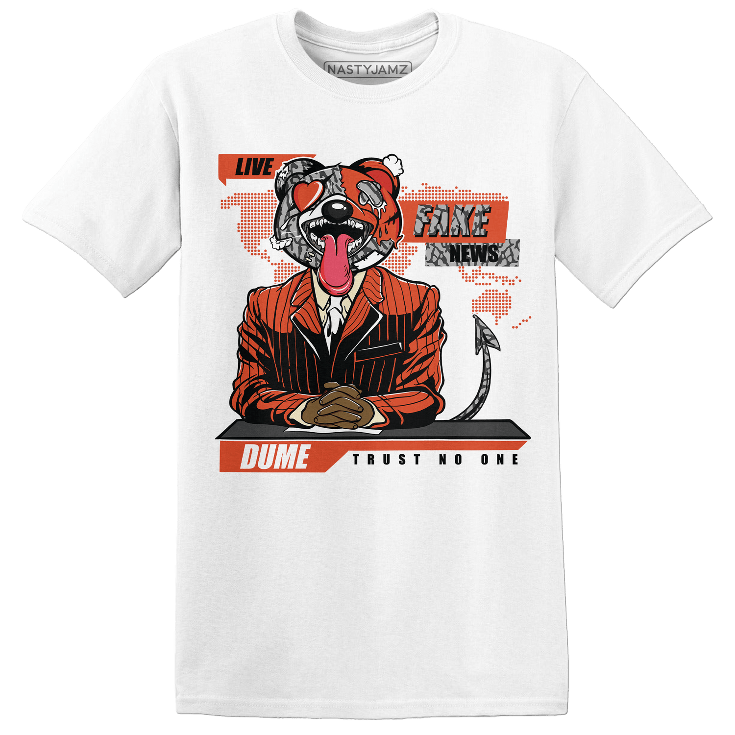Georgia Peach 3s T Shirt Match News Presenter BER - NastyJamz