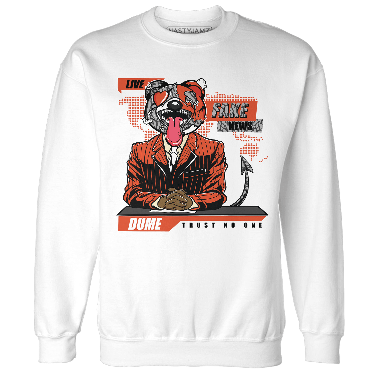 Georgia Peach 3s Sweatshirt Match News Presenter BER - NastyJamz
