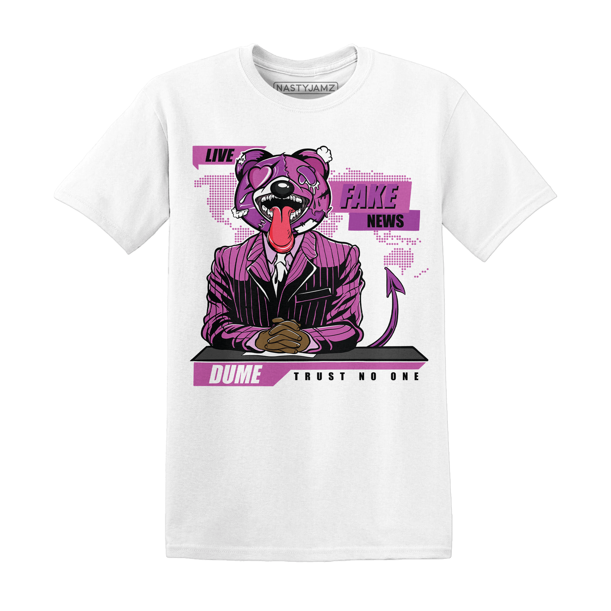 GS Hyper Violet 4s T Shirt Match News Presenter BER - NastyJamz