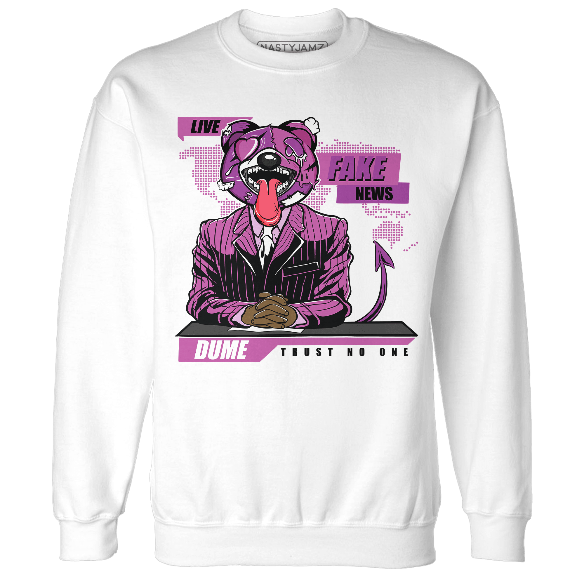 GS Hyper Violet 4s Sweatshirt Match News Presenter BER - NastyJamz