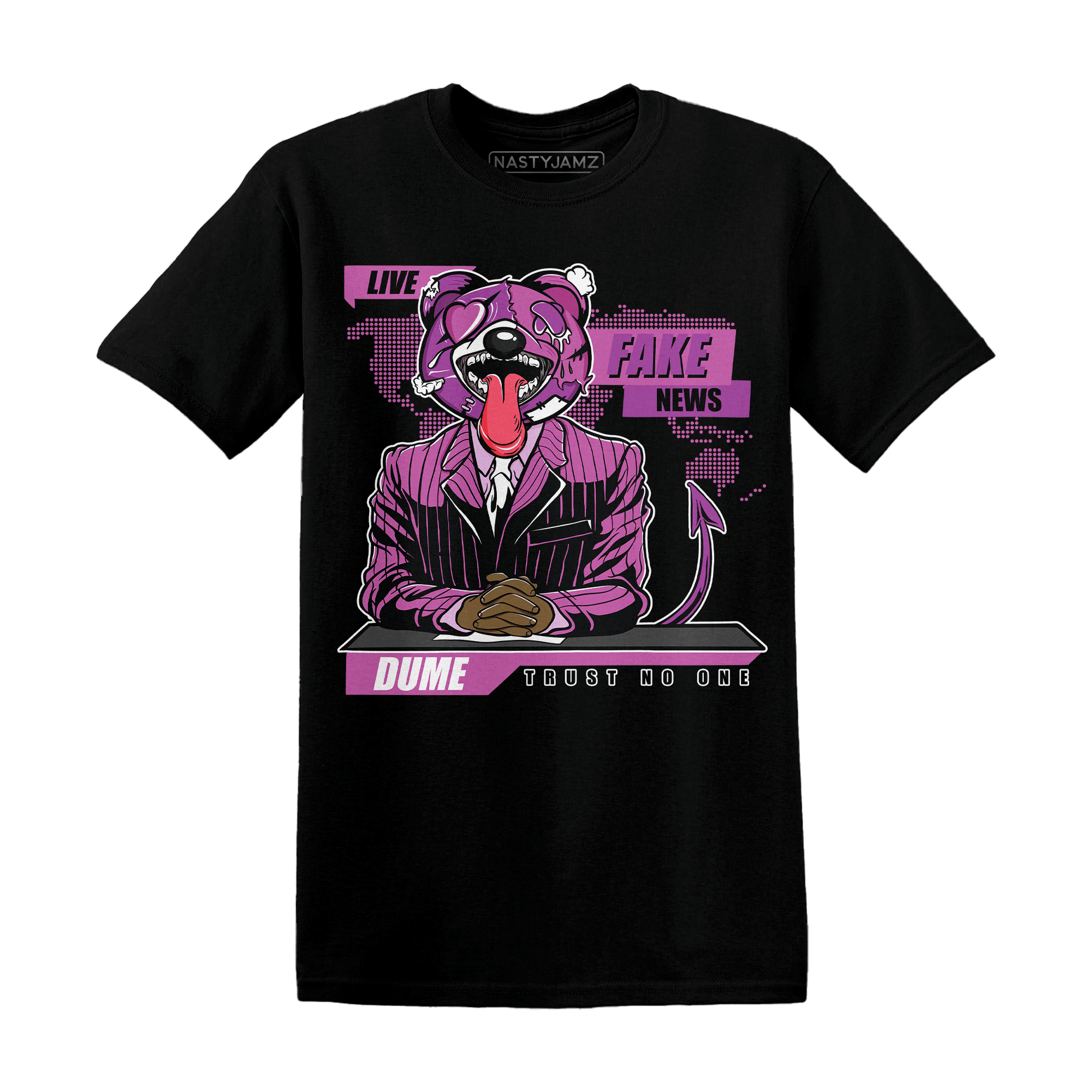 GS Hyper Violet 4s T Shirt Match News Presenter BER - NastyJamz