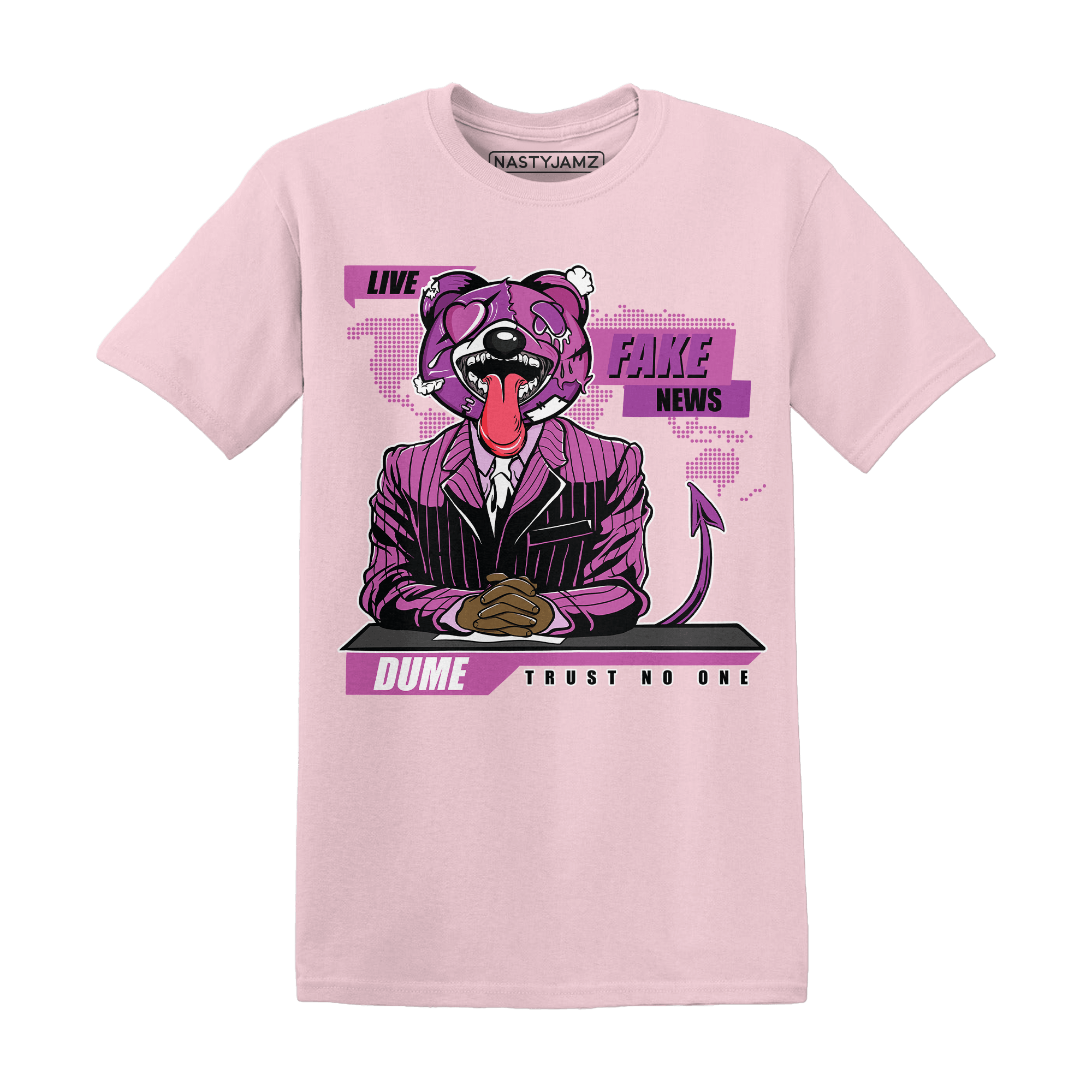GS Hyper Violet 4s T Shirt Match News Presenter BER - NastyJamz