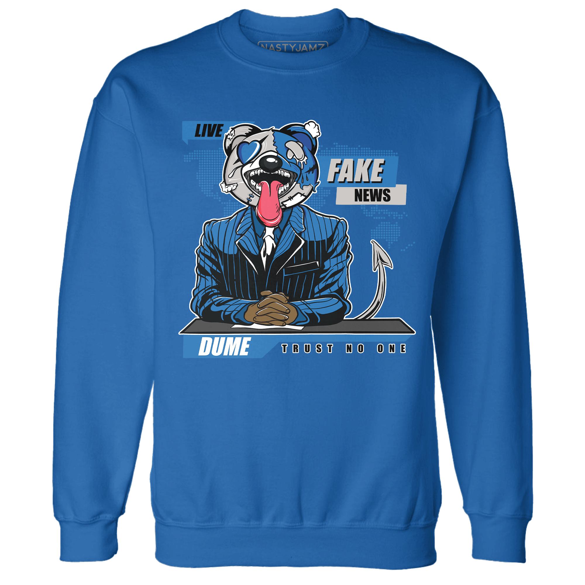 Industrial Blue 4s Sweatshirt Match News Presenter BER - NastyJamz