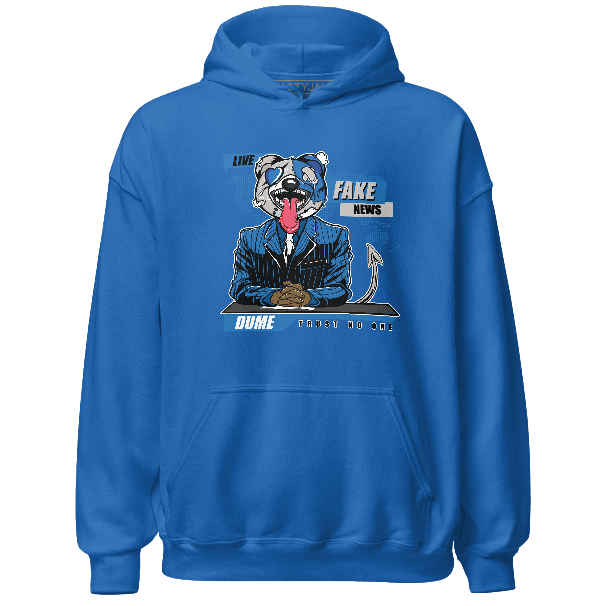 Industrial Blue 4s Hoodie Match News Presenter BER - NastyJamz