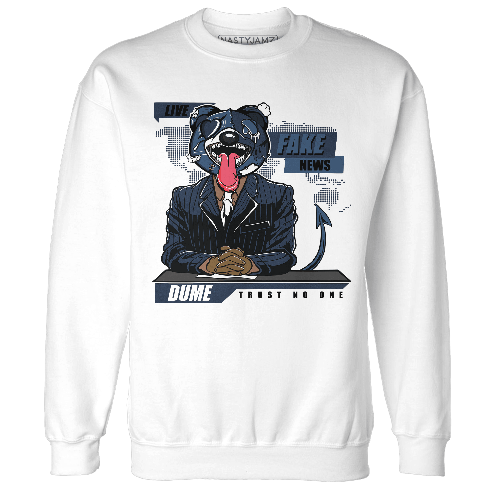 AM 1 86 Jackie Robinson Sweatshirt Match News Presenter BER - NastyJamz